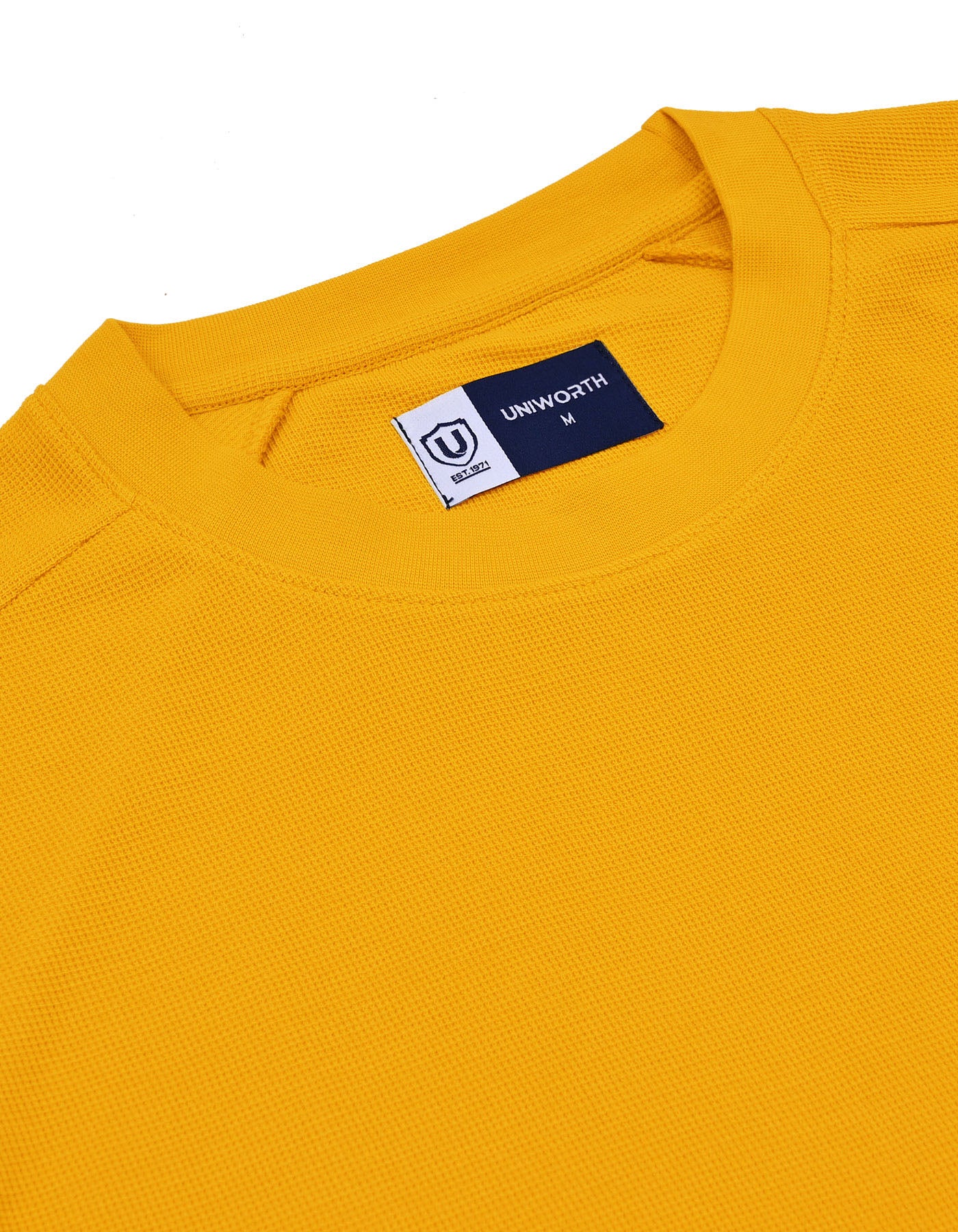 Amber Haze Textured Relax Fit Crew Neck T-Shirt - Image 4