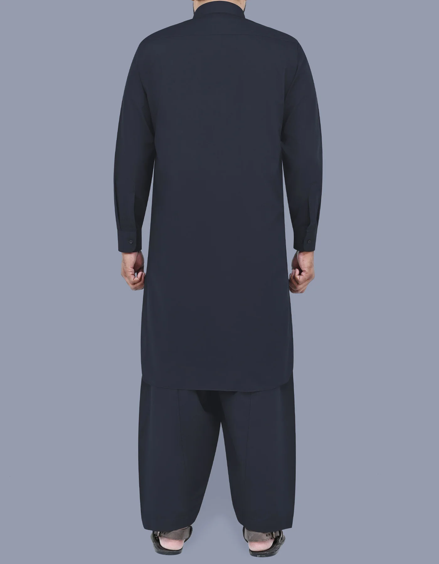 Black Plain Kameez Shalwar - Image 4