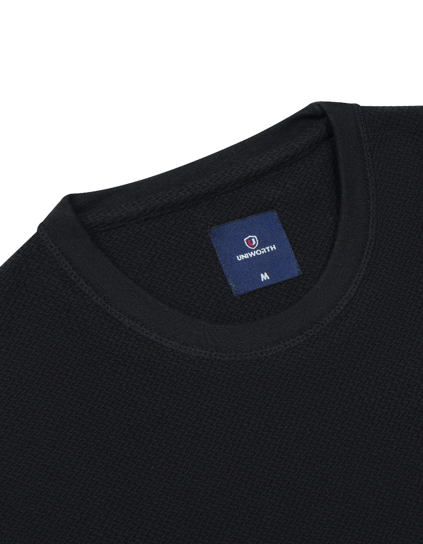 Black Texture Crew Neck T-shirt - Image 3