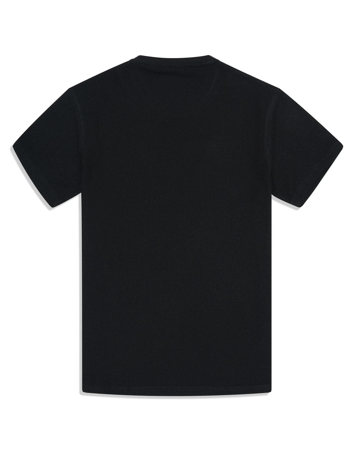 Black Texture Crew Neck T-shirt - Image 4