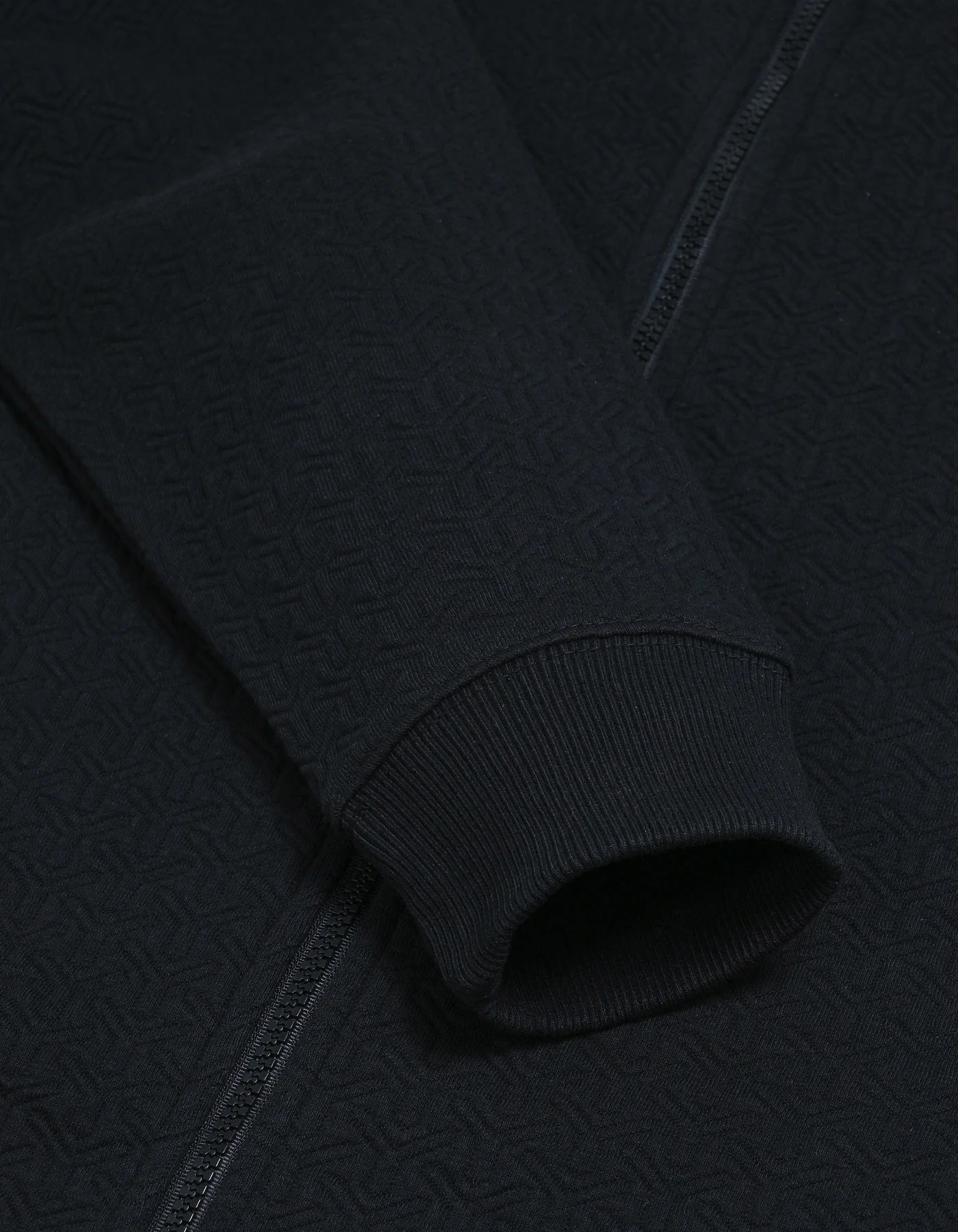 Black Texture Full Zipper - Image 4