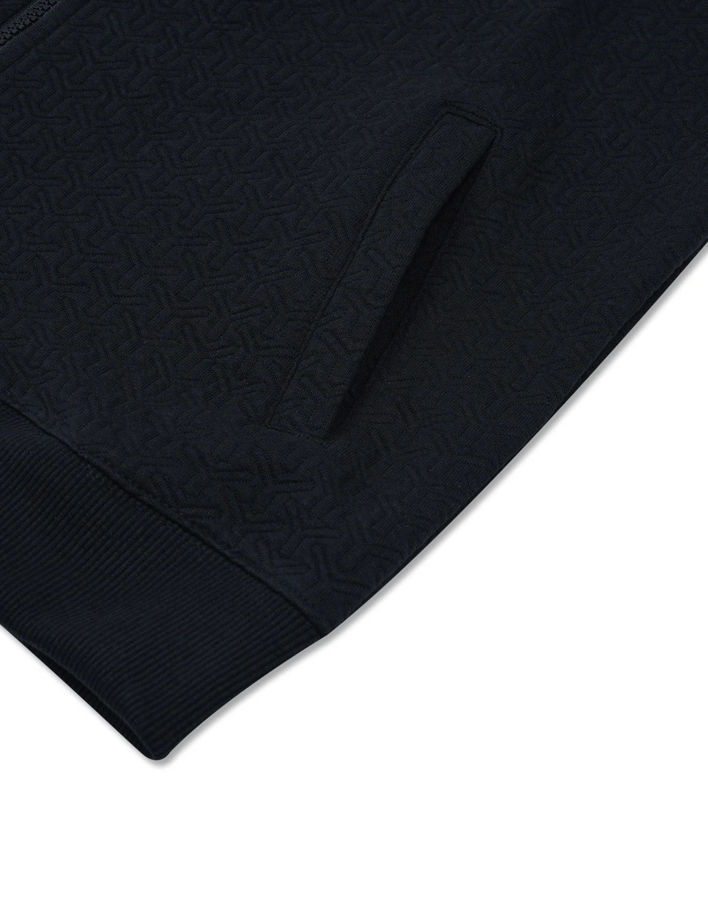 Black Texture Full Zipper - Image 6