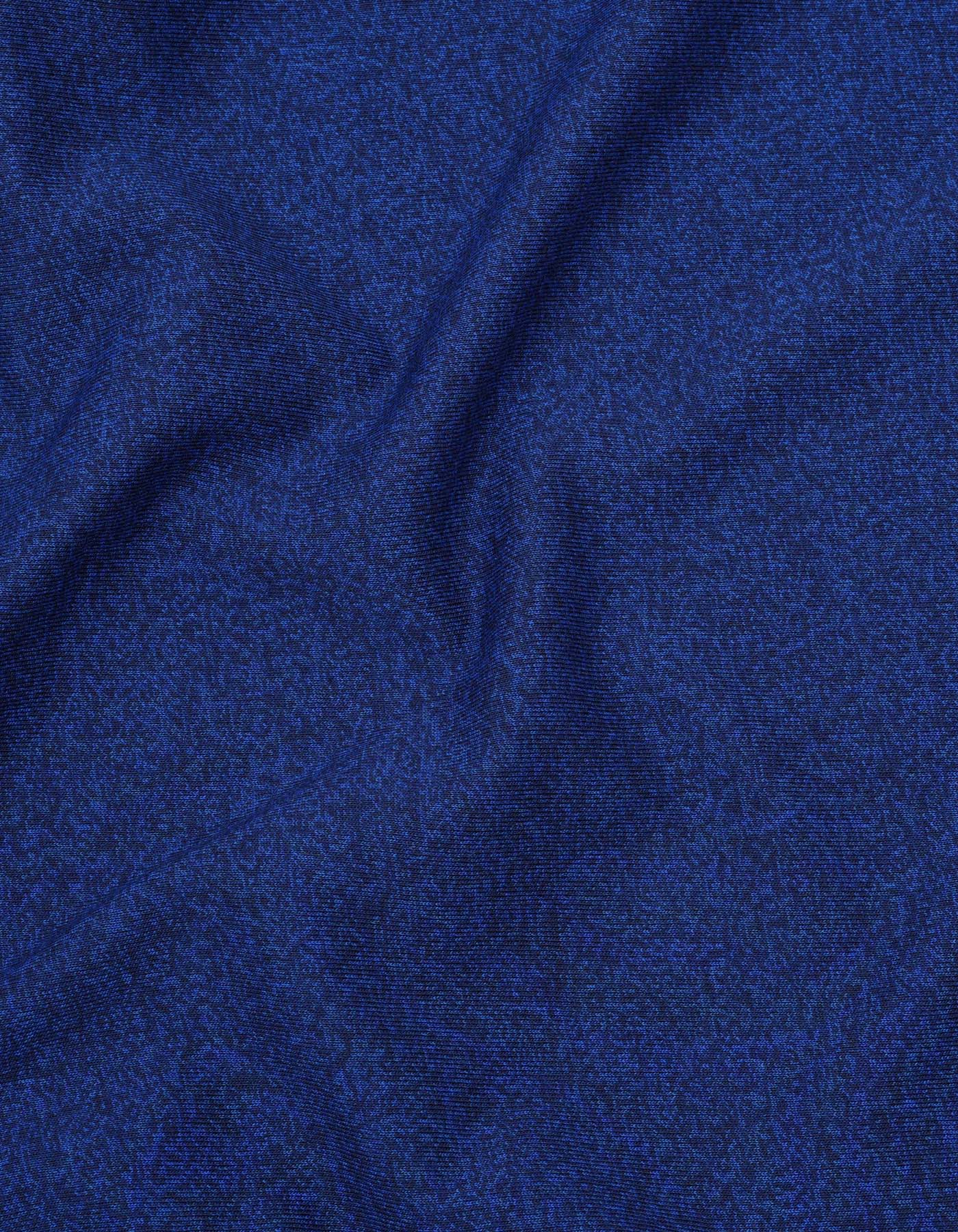Blue Printed Crew Neck T-shirt - Image 6