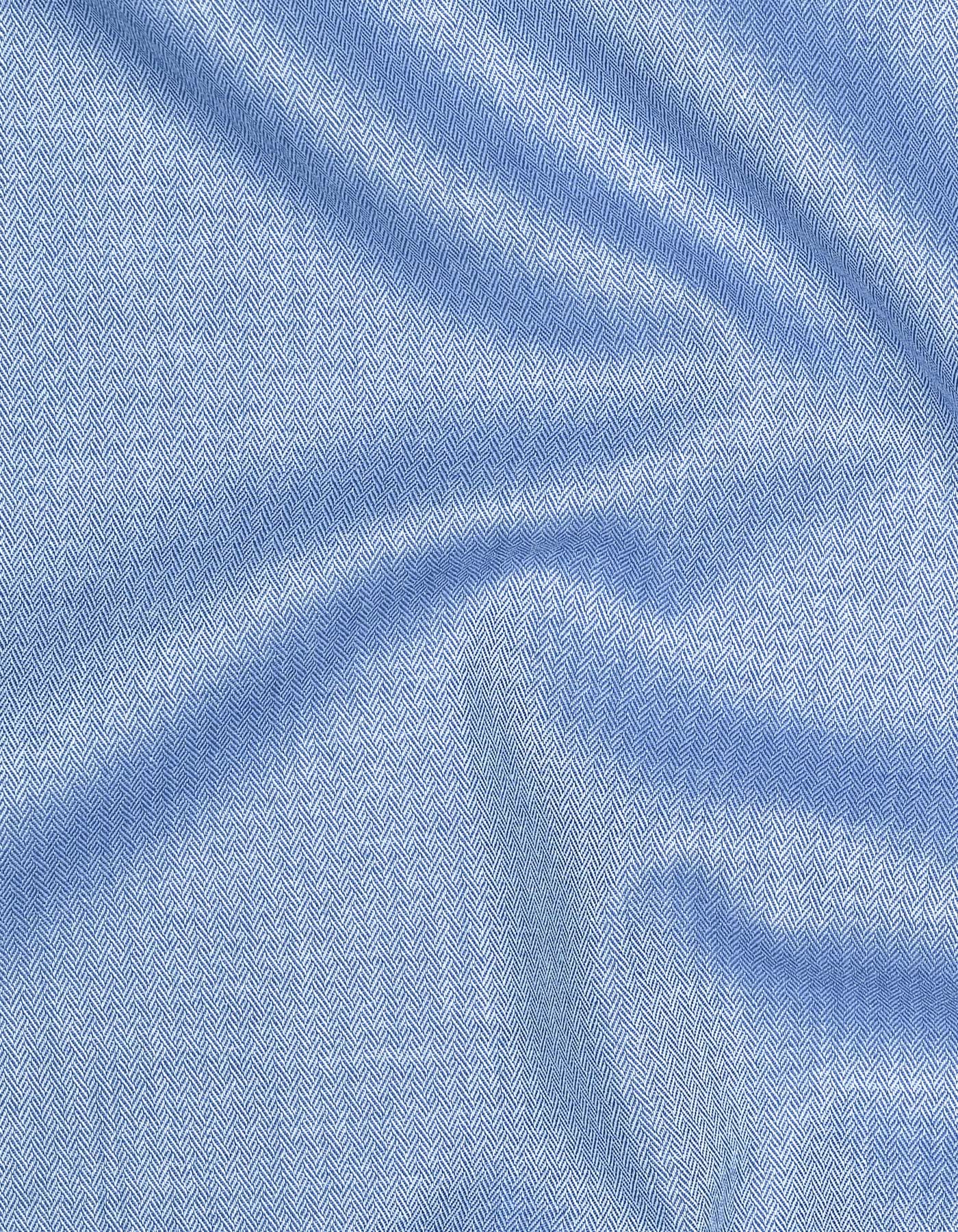 Blue Self Classic Fit Shirt - Image 4