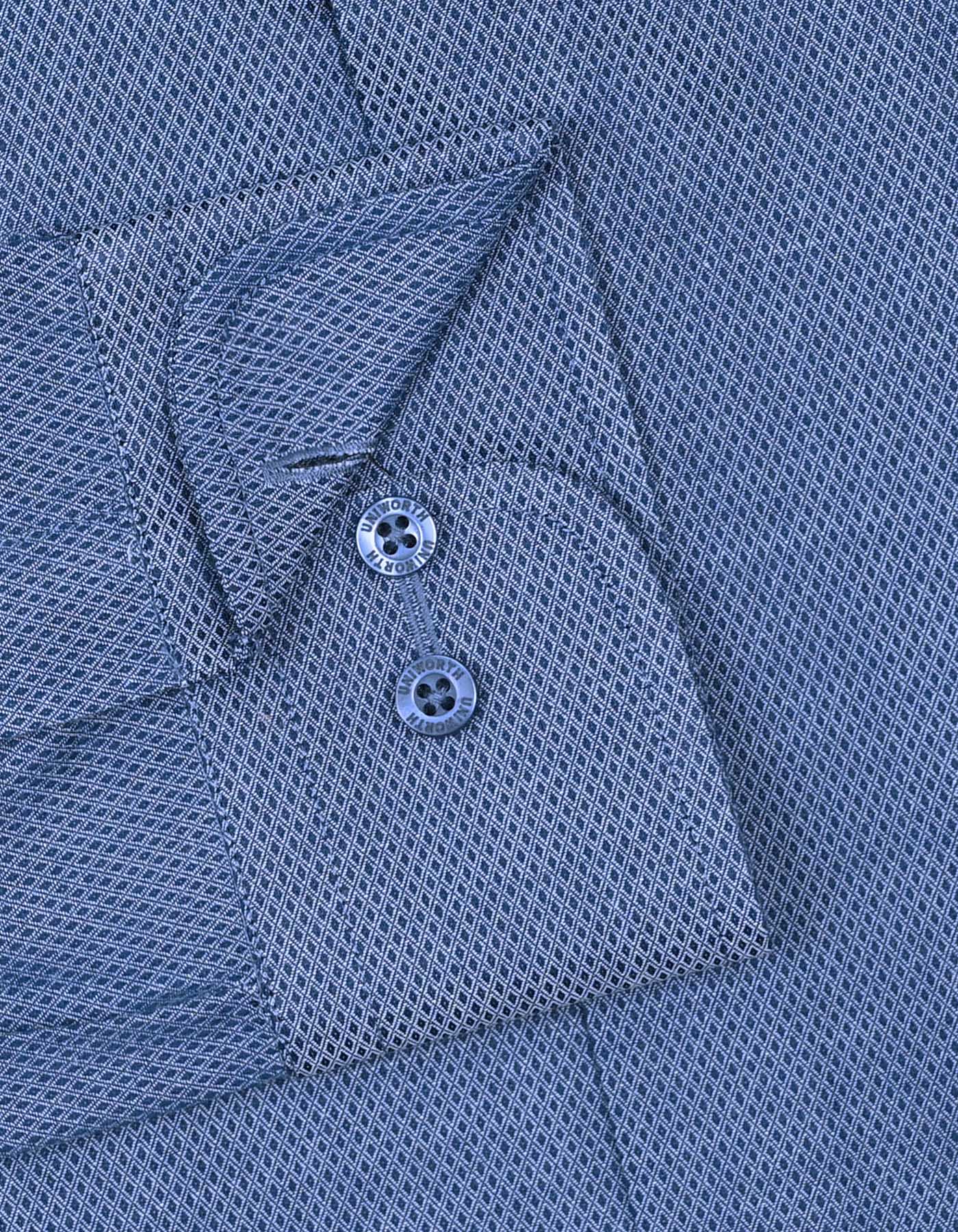 Blue Self Smart Fit Shirt - Image 3