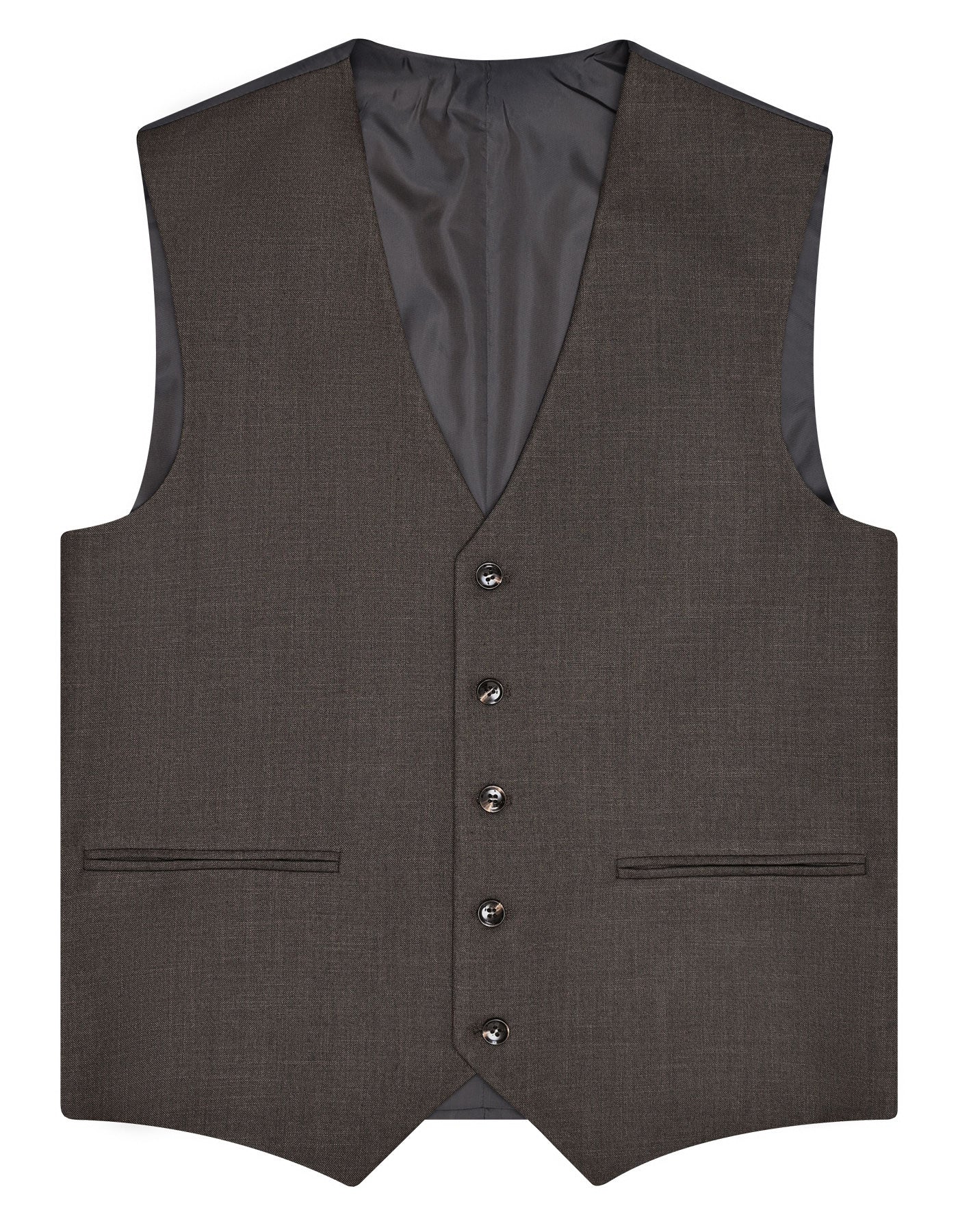 Brown Texture Classic Fit Suit - Image 3