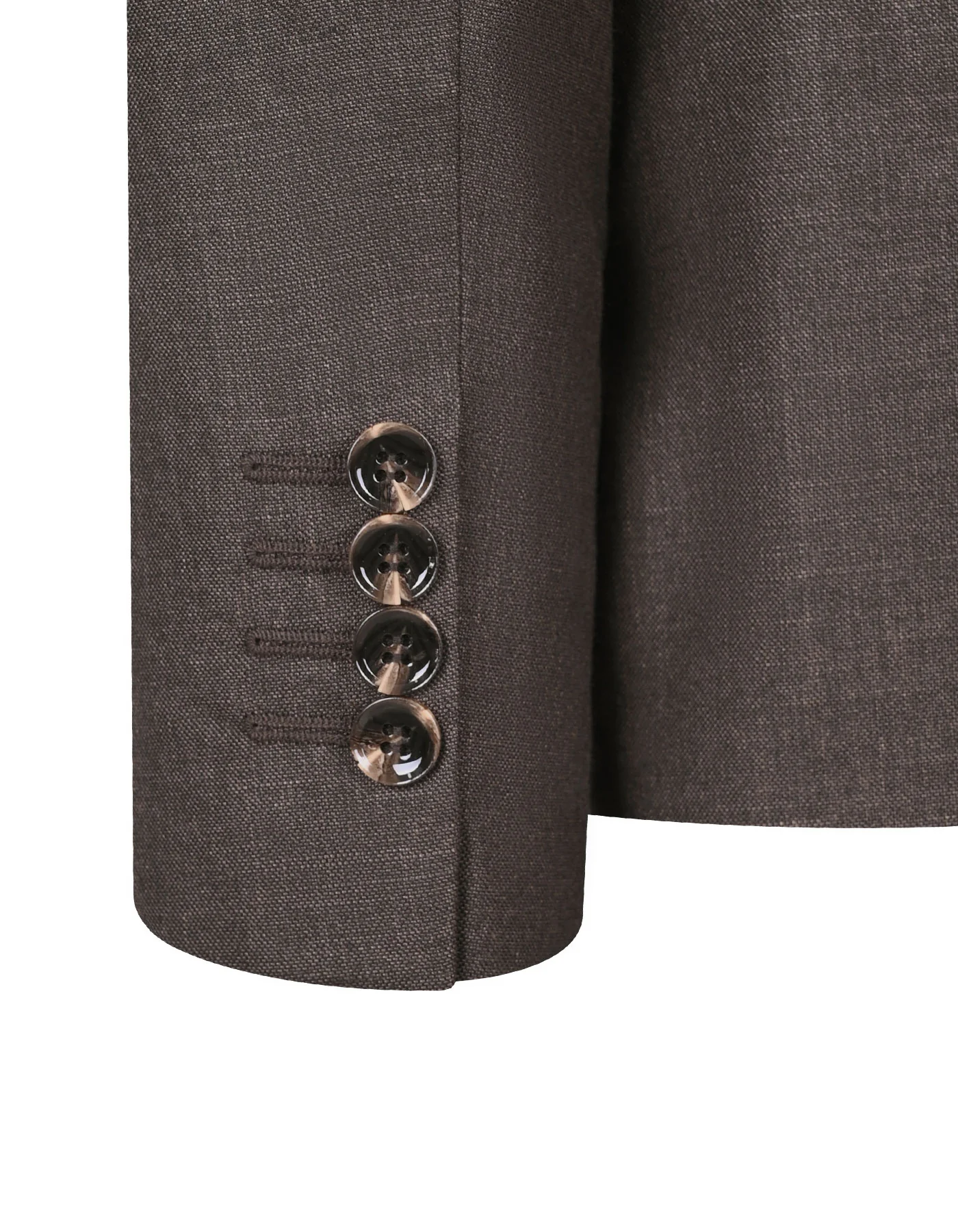 Brown Texture Classic Fit Suit - Image 4