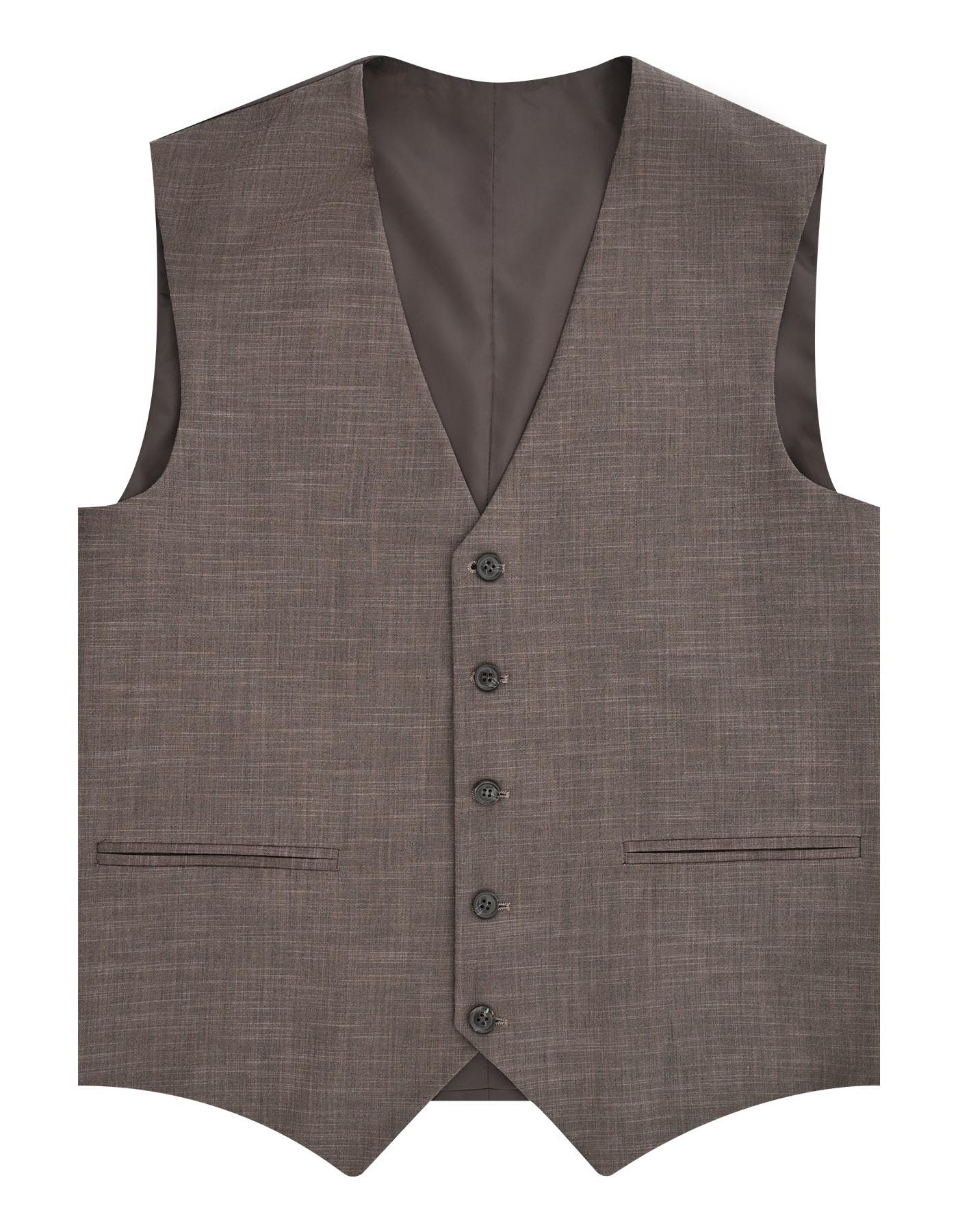 Brown Texture Tailored Smart Fit Suit - Image 3