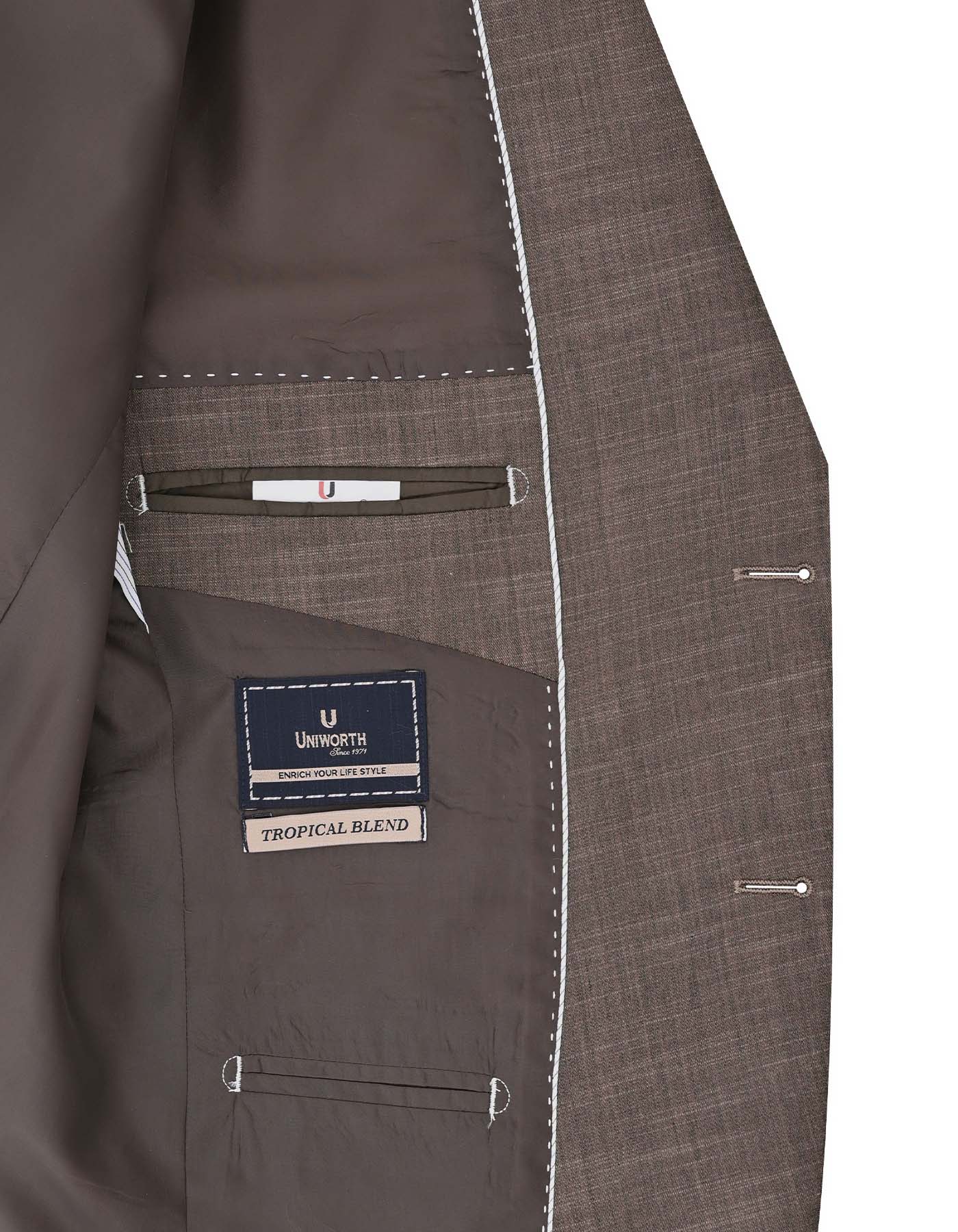 Brown Texture Tailored Smart Fit Suit - Image 5