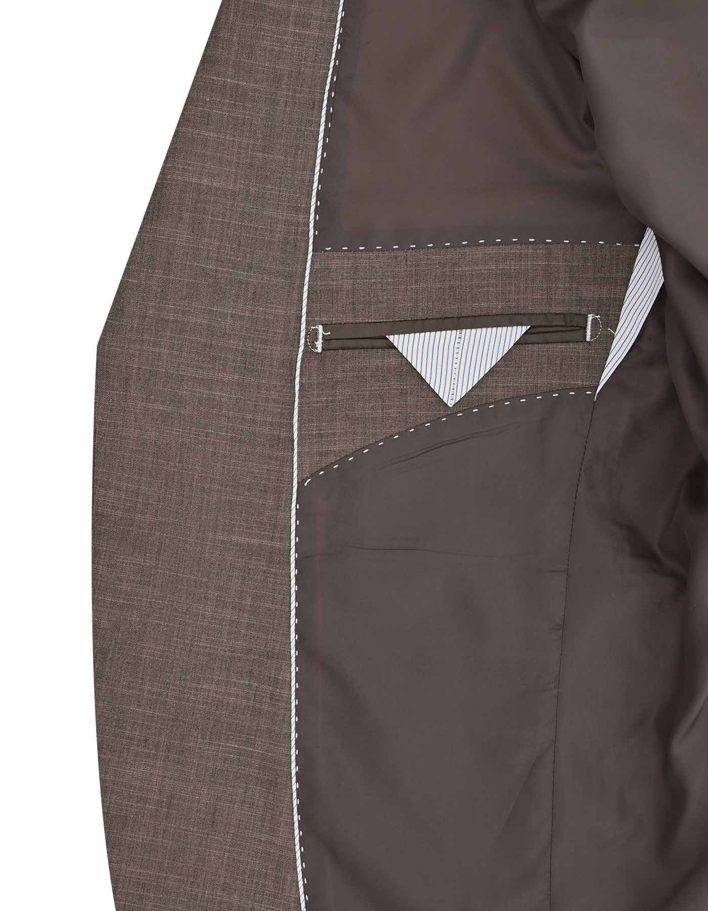 Brown Texture Tailored Smart Fit Suit - Image 6