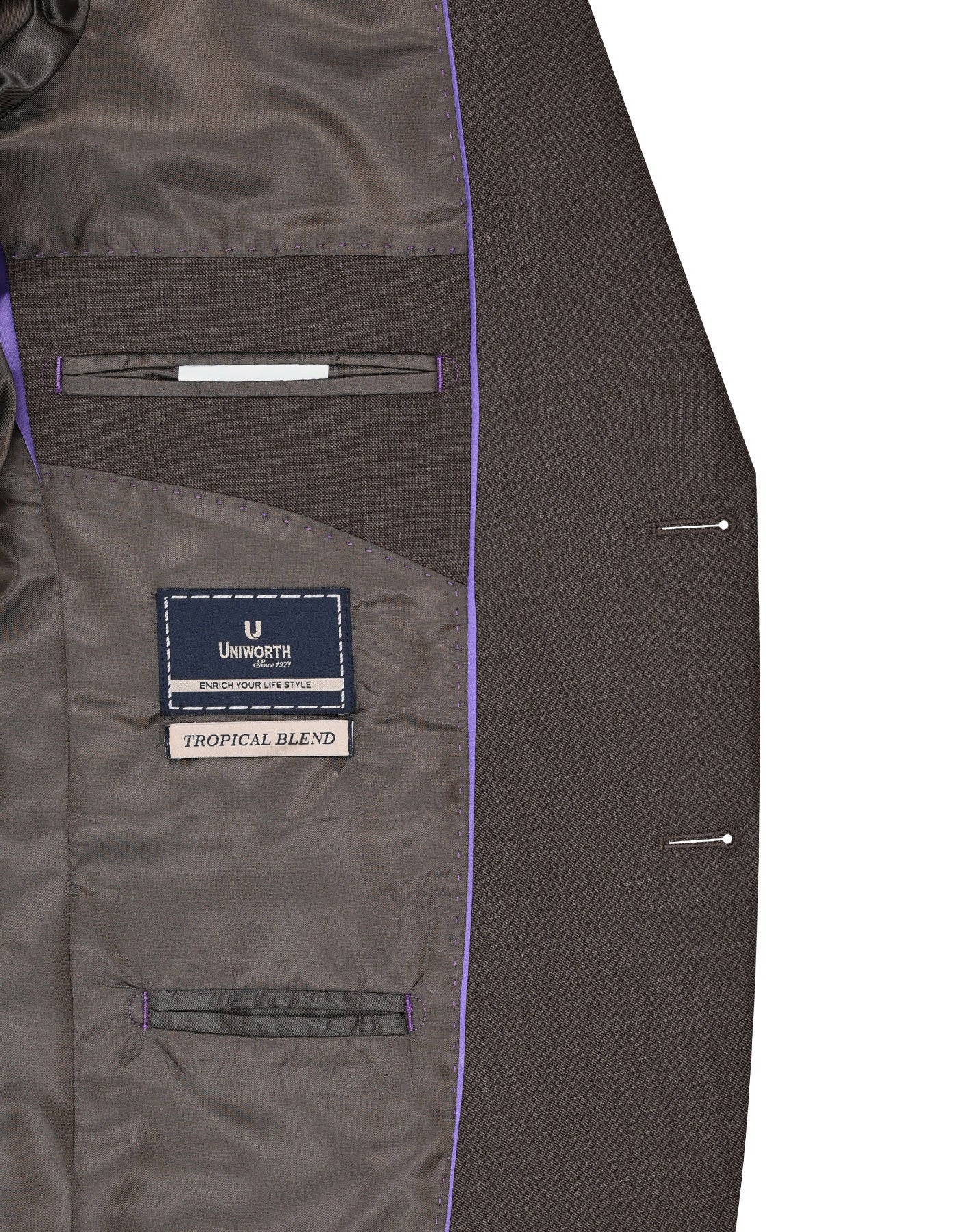 Brown Texture Tailored Smart Fit Suit - Image 5