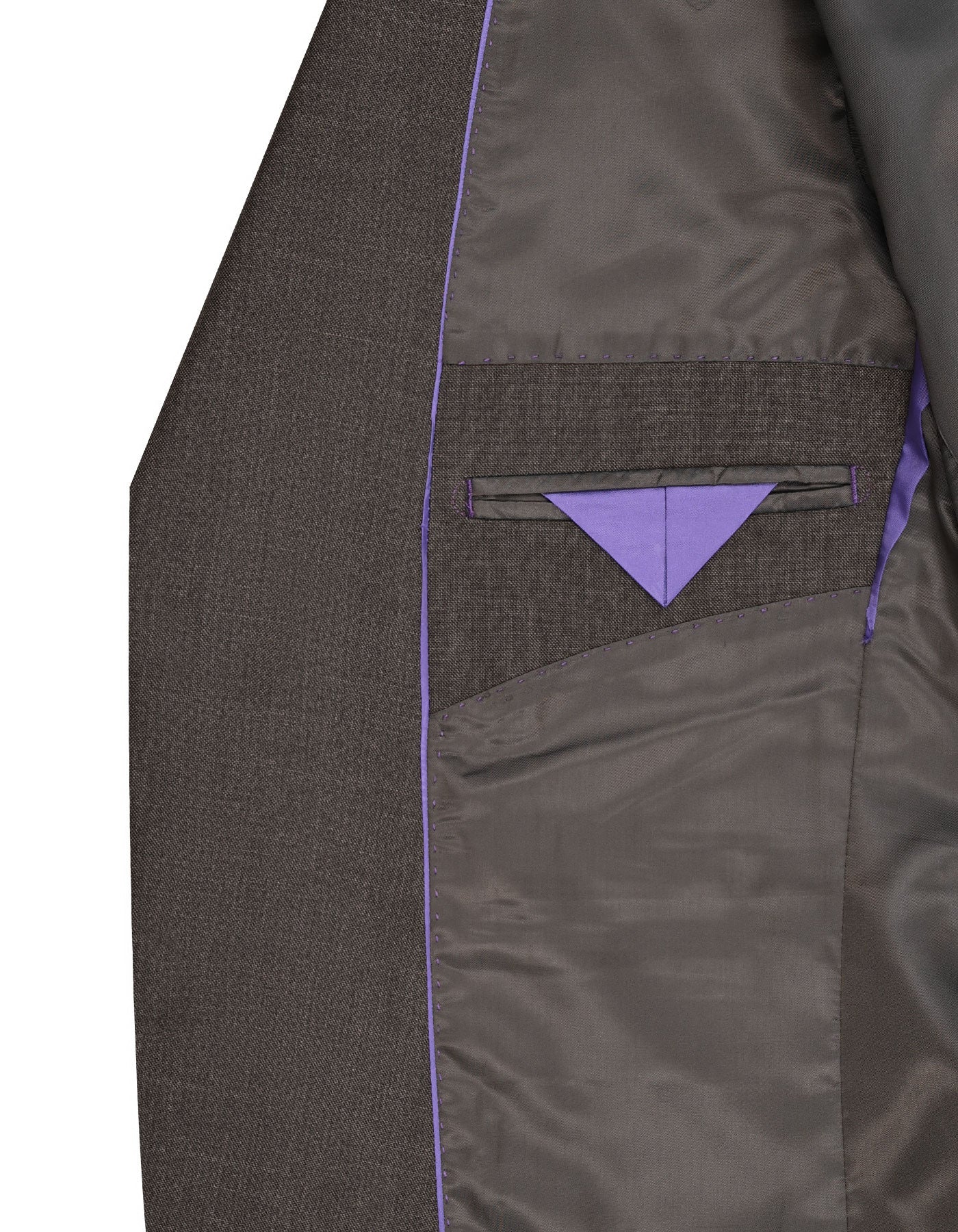 Brown Texture Tailored Smart Fit Suit - Image 6