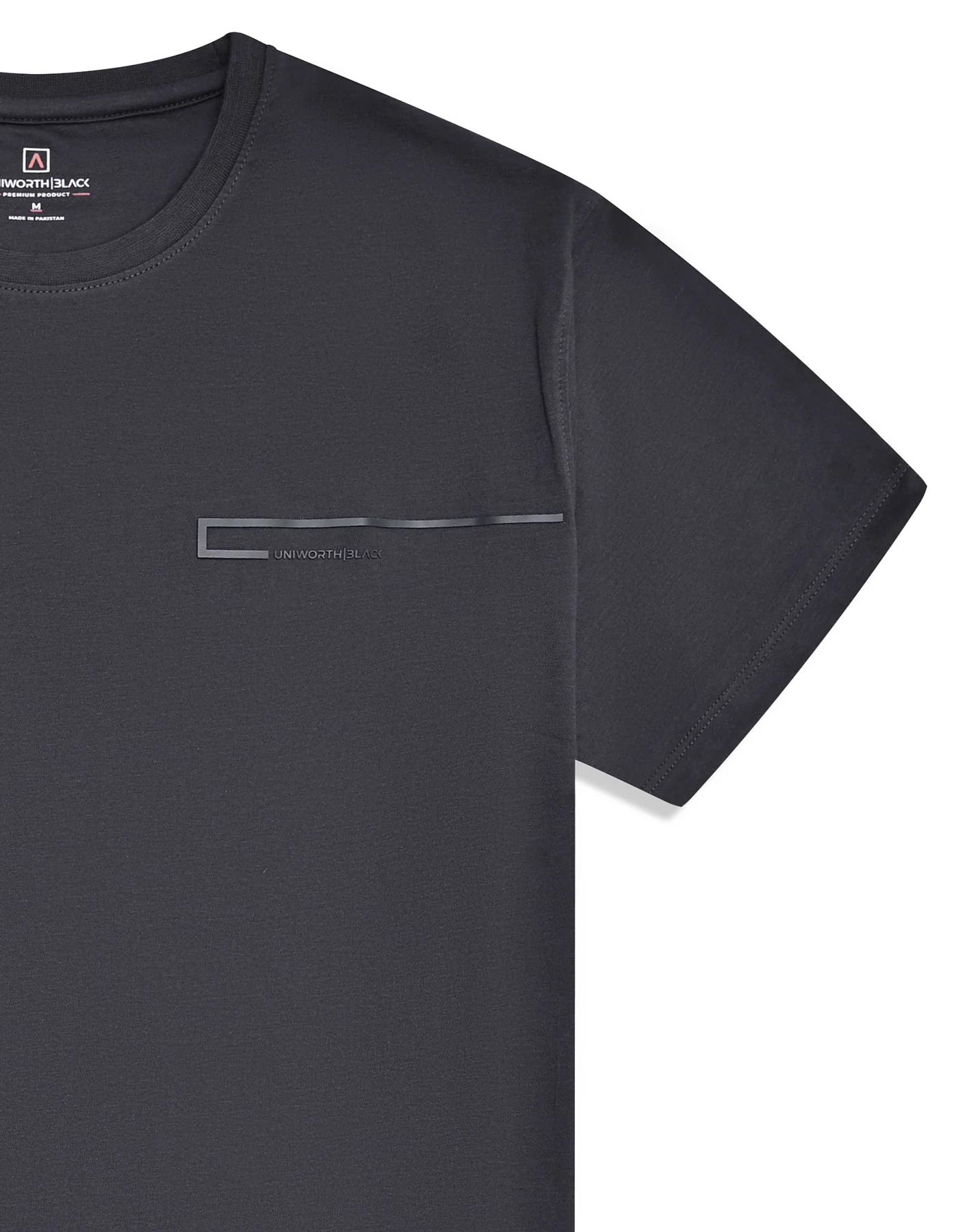Charcoal Plain Premium Tee - Image 3