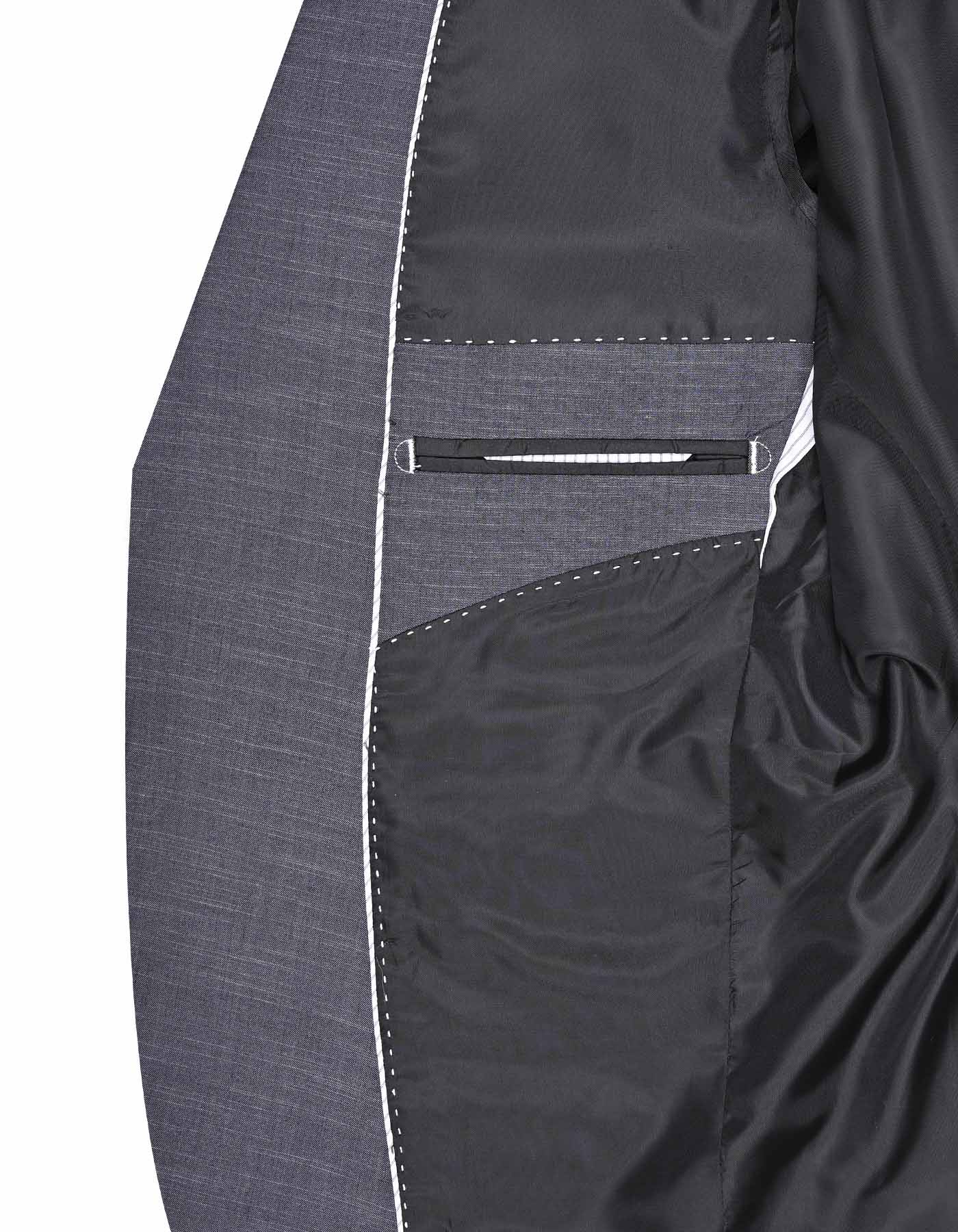 Charcoal Texture Classic Fit Suit - Image 6