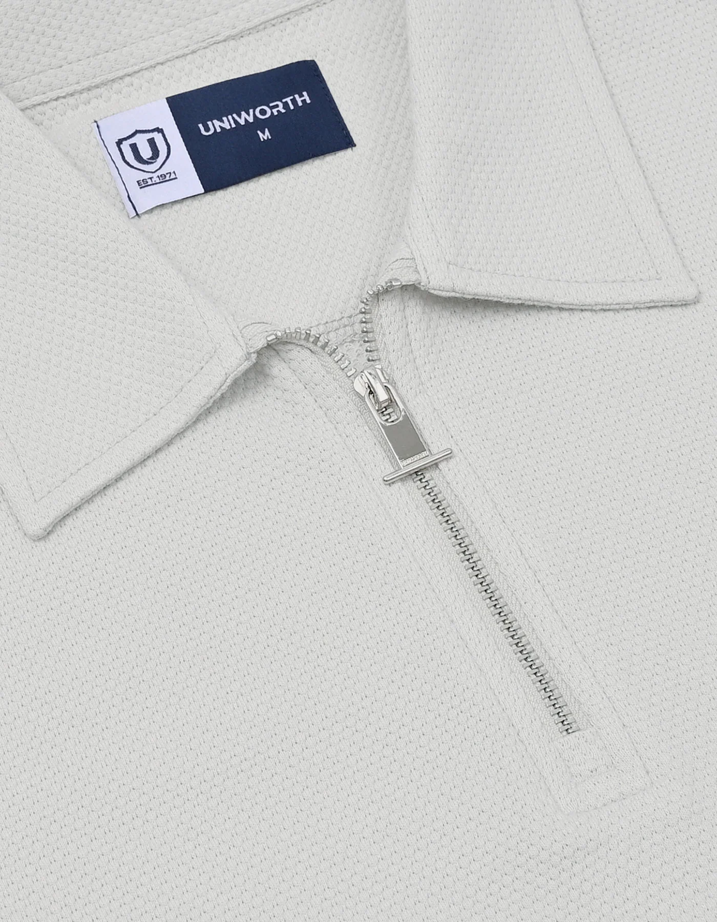 Chrome Textured Pique Polo Shirt - Image 4