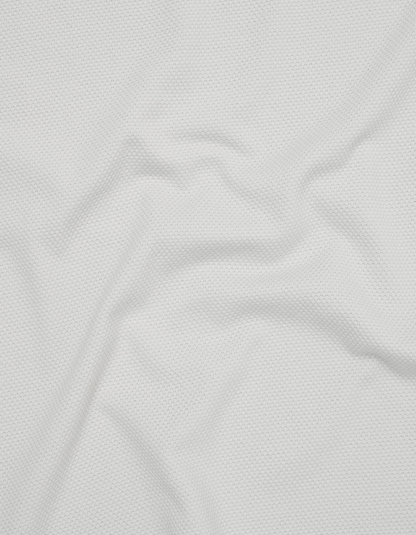 Chrome Textured Pique Polo Shirt - Image 6