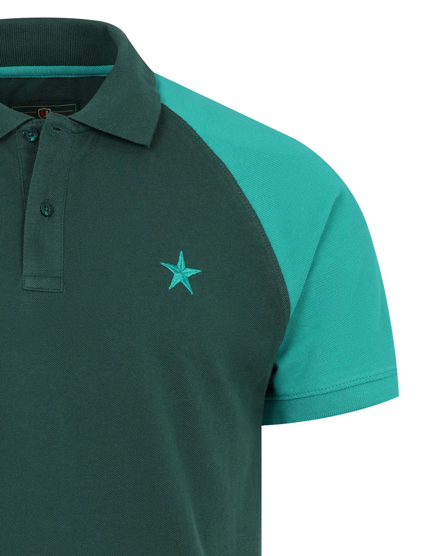 Green Plain Pique Polo Shirt - Image 3