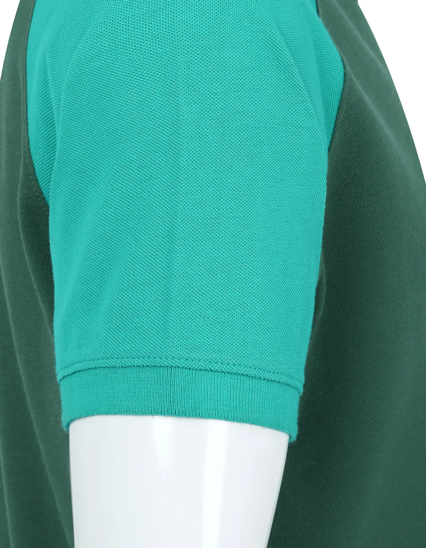 Green Plain Pique Polo Shirt - Image 4