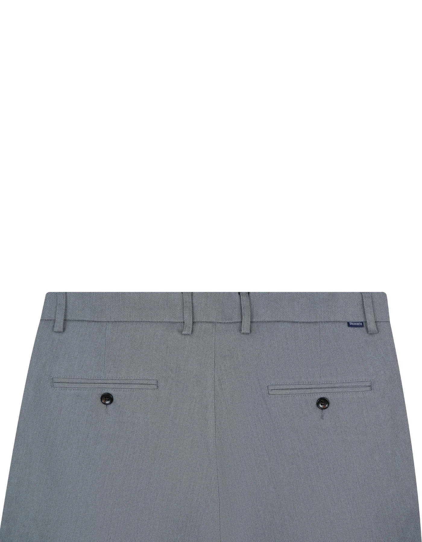 Grey Texture Classic Fit Cotton Trouser - Image 3