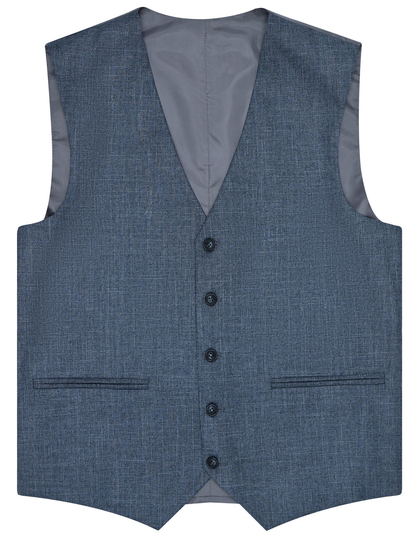 Grey Texture Classic Fit Suit - Image 3