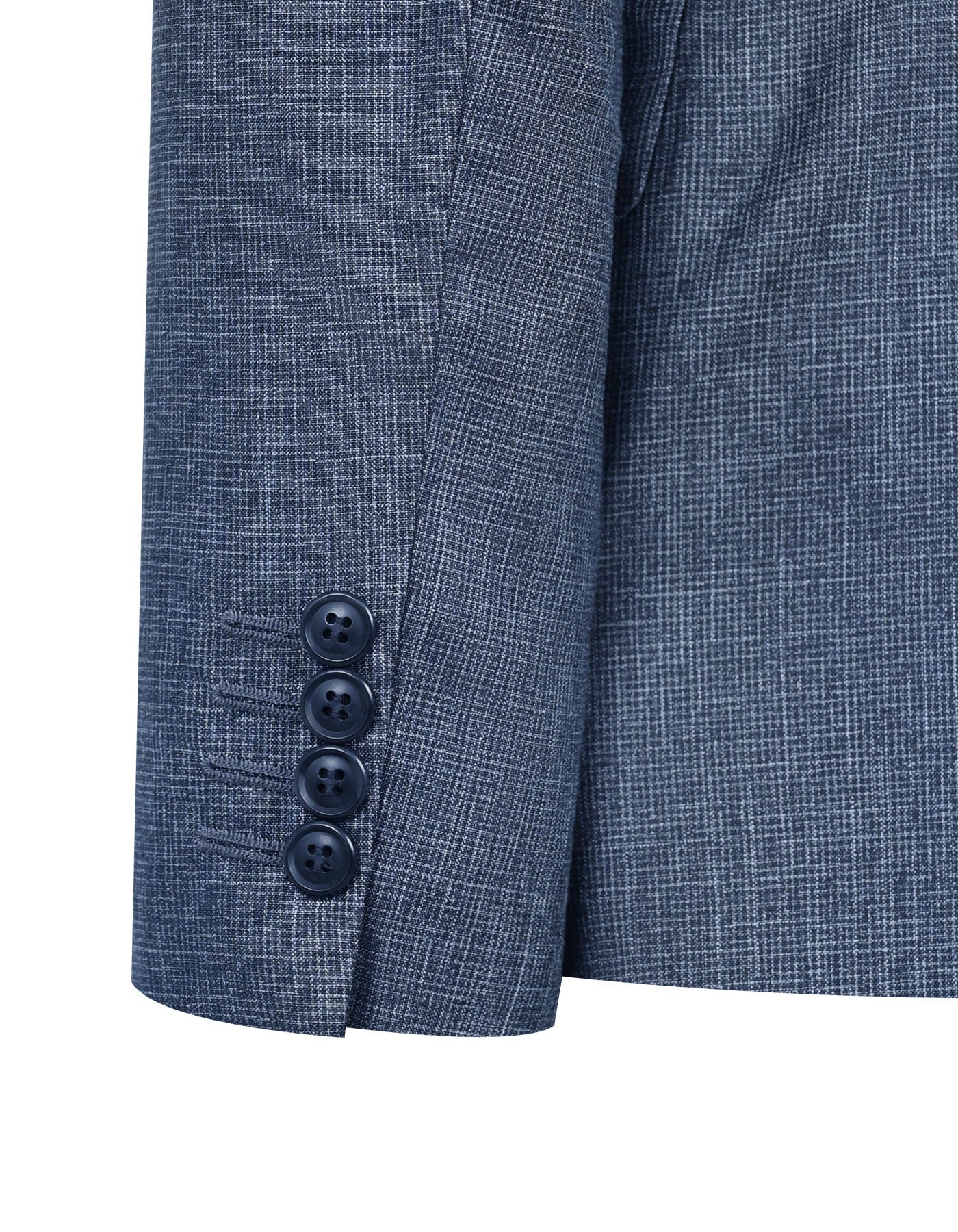 Grey Texture Classic Fit Suit - Image 4
