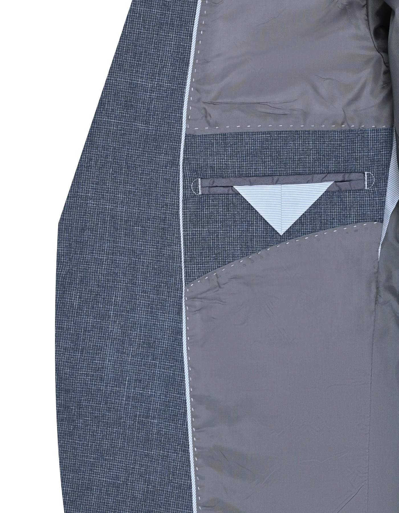 Grey Texture Classic Fit Suit - Image 6