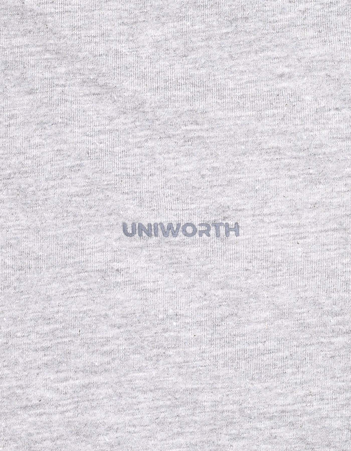 Heather Grey Plain Basic Tee - Image 4
