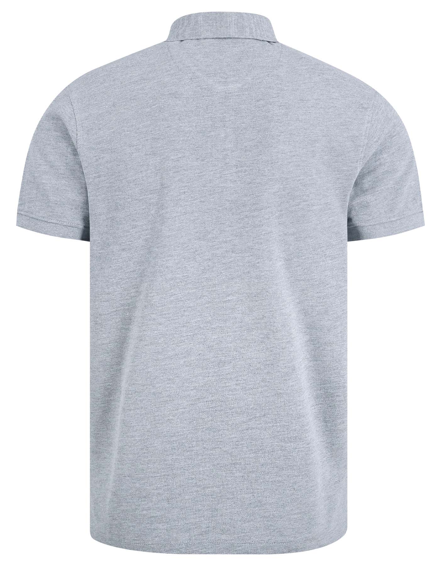 Heather Grey Plain Pique Polo Shirt - Image 4