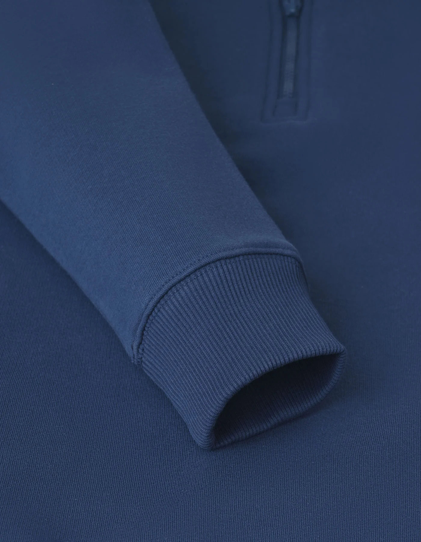 M Blue Plain Half Zipper - Image 5