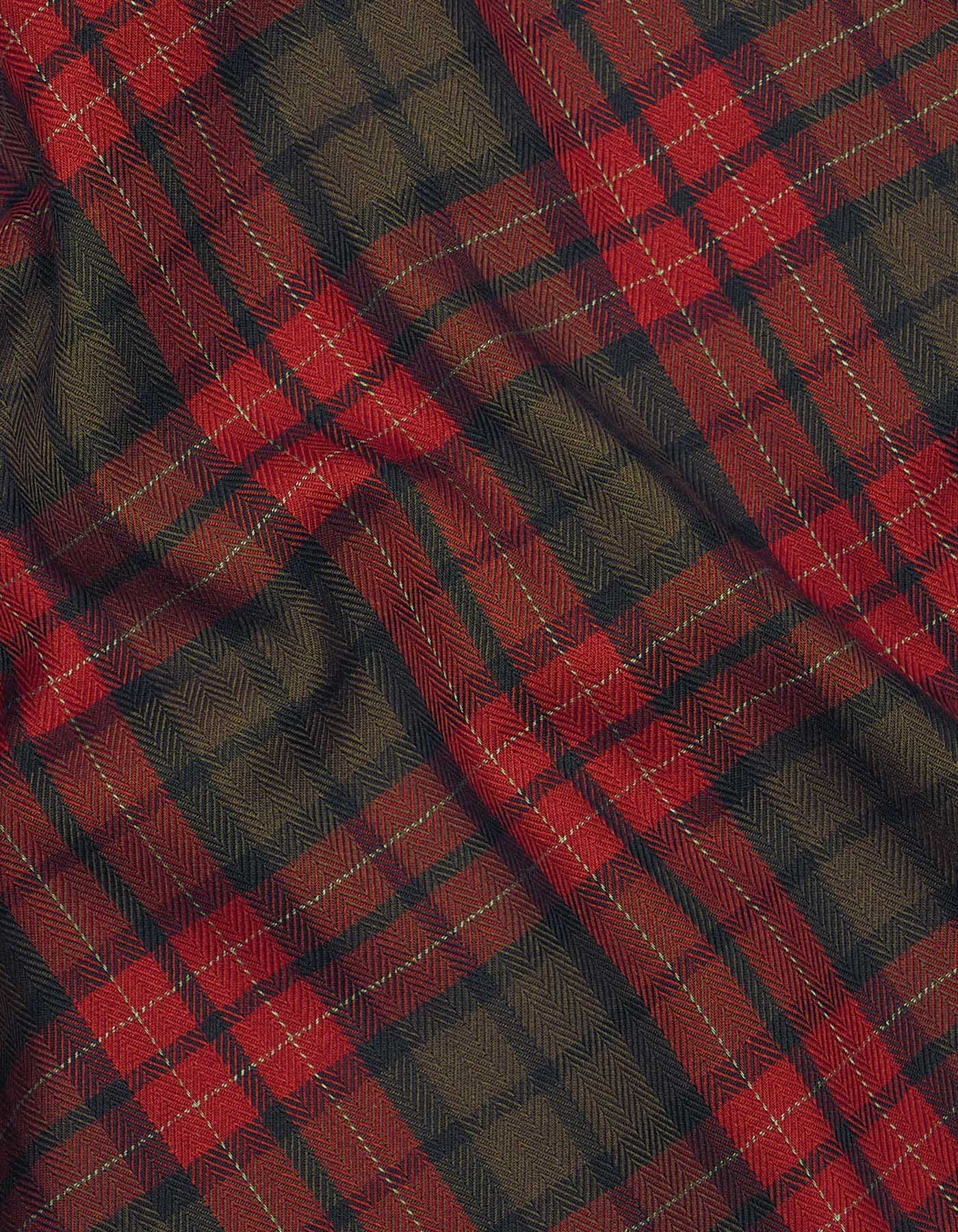 Maroon Check Tailored Smart Fit Shirt - Image 4