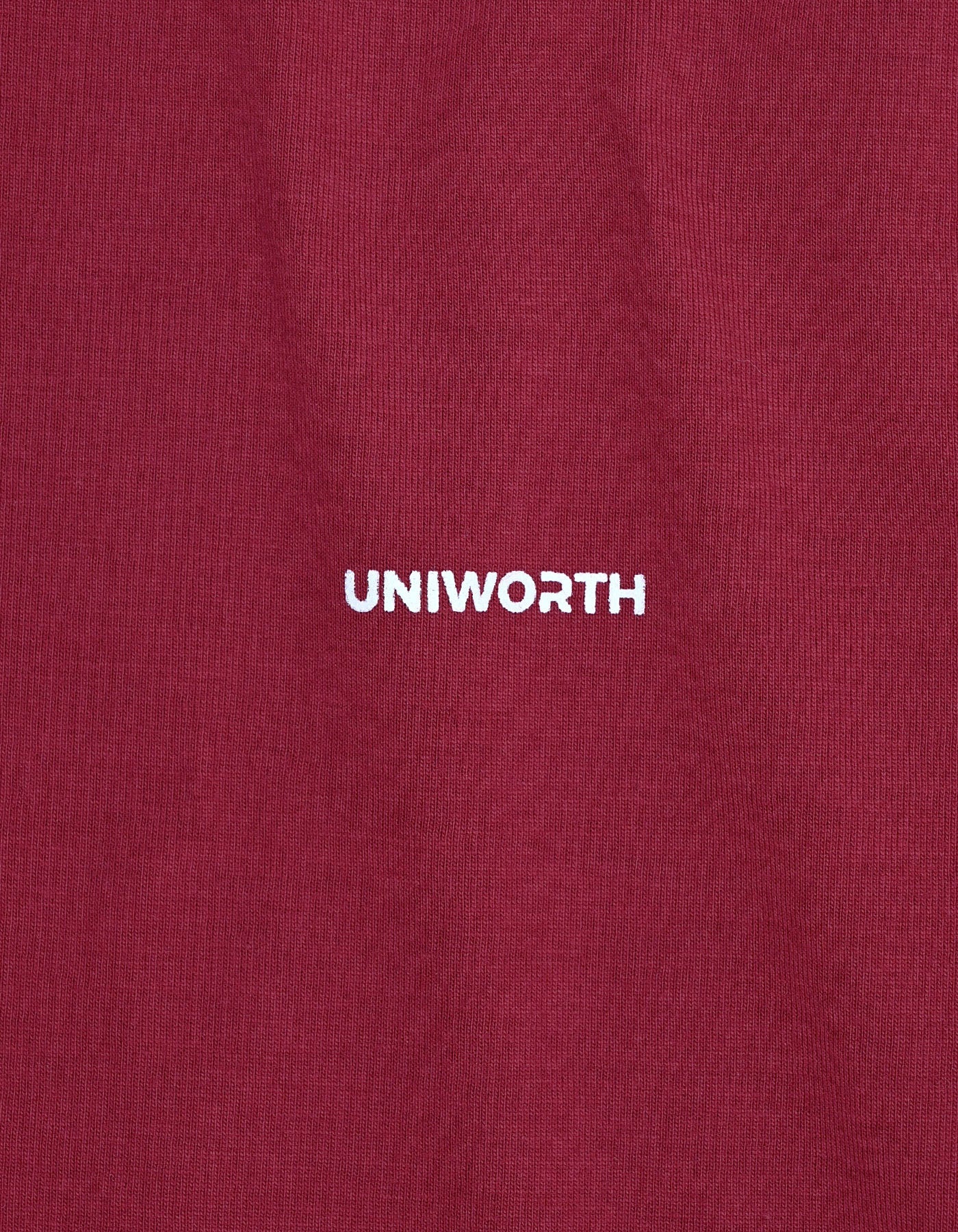 Maroon Plain Basic Tee - Image 4