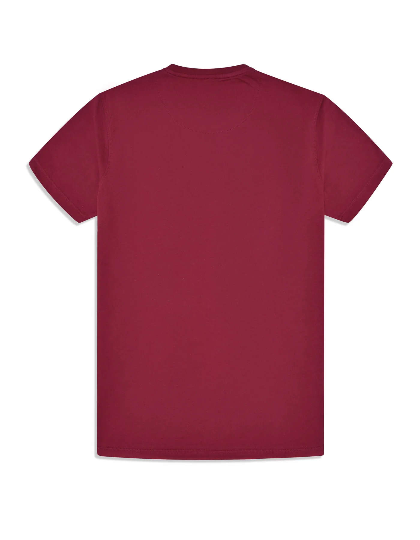 Maroon Plain Basic Tee - Image 5