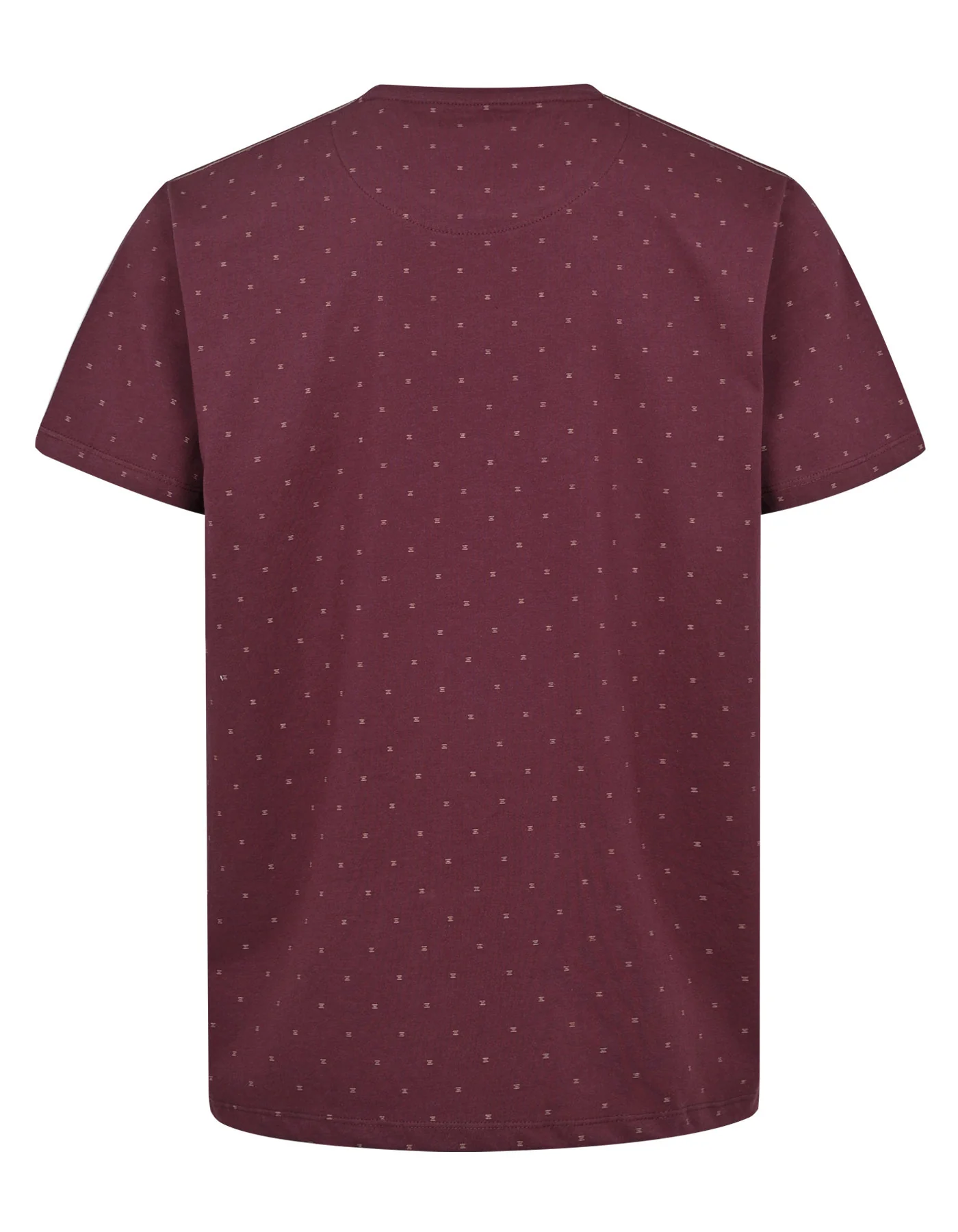 Maroon Printed Crew Neck T-Shirt - Image 3