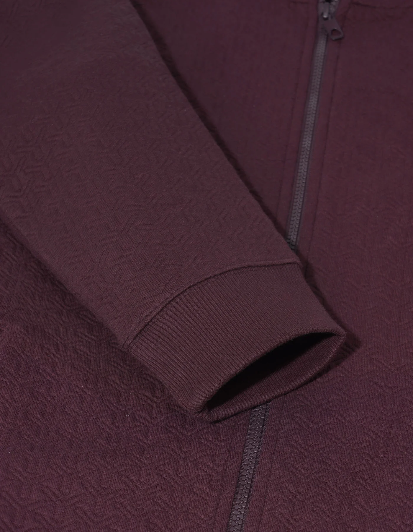 Maroon Texture Full Zipper - Image 3