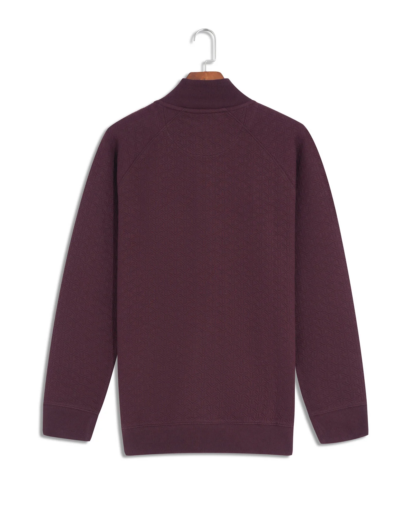 Maroon Texture Full Zipper - Image 6