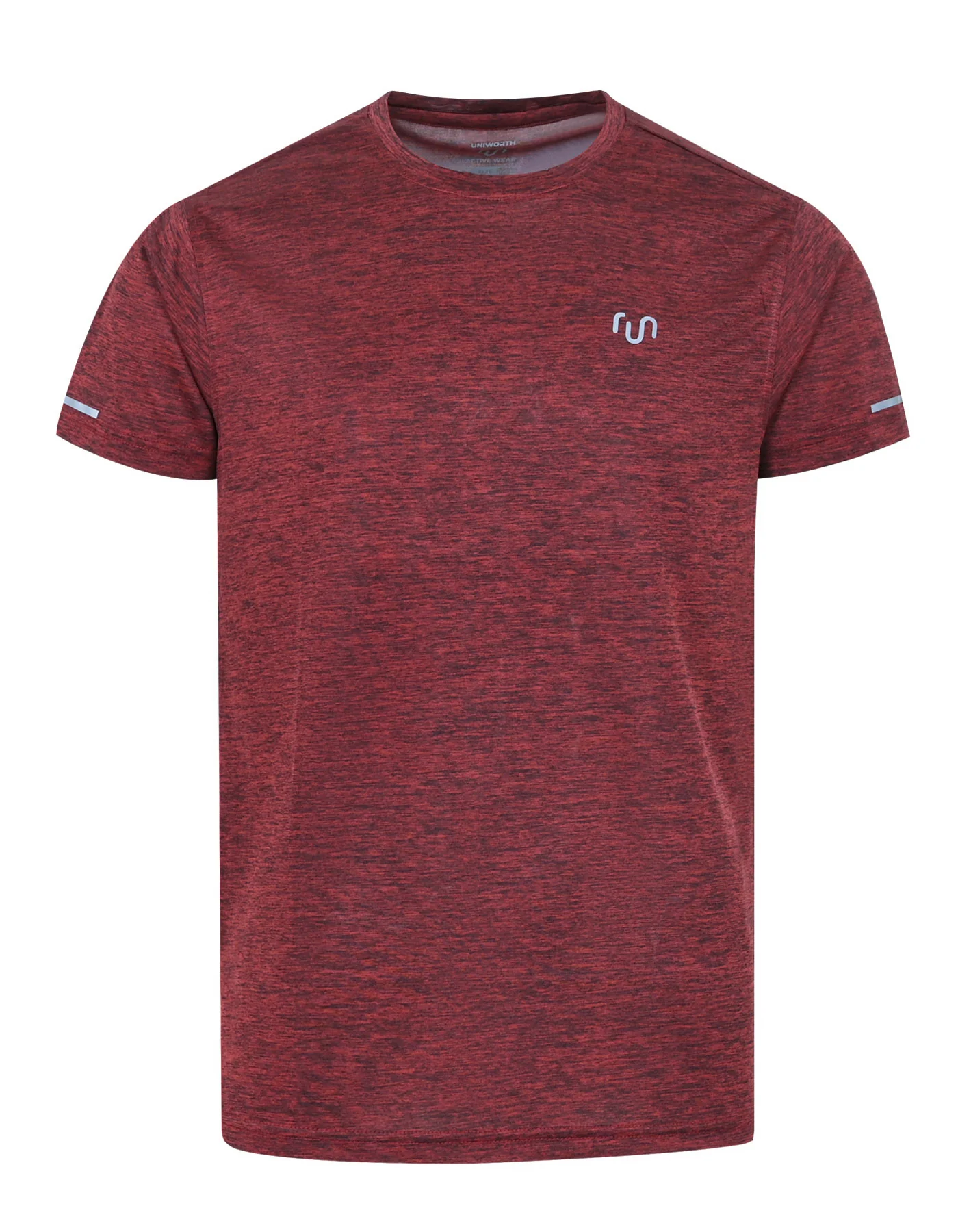 Maroon Textured Slub Gym Tee - Image 4