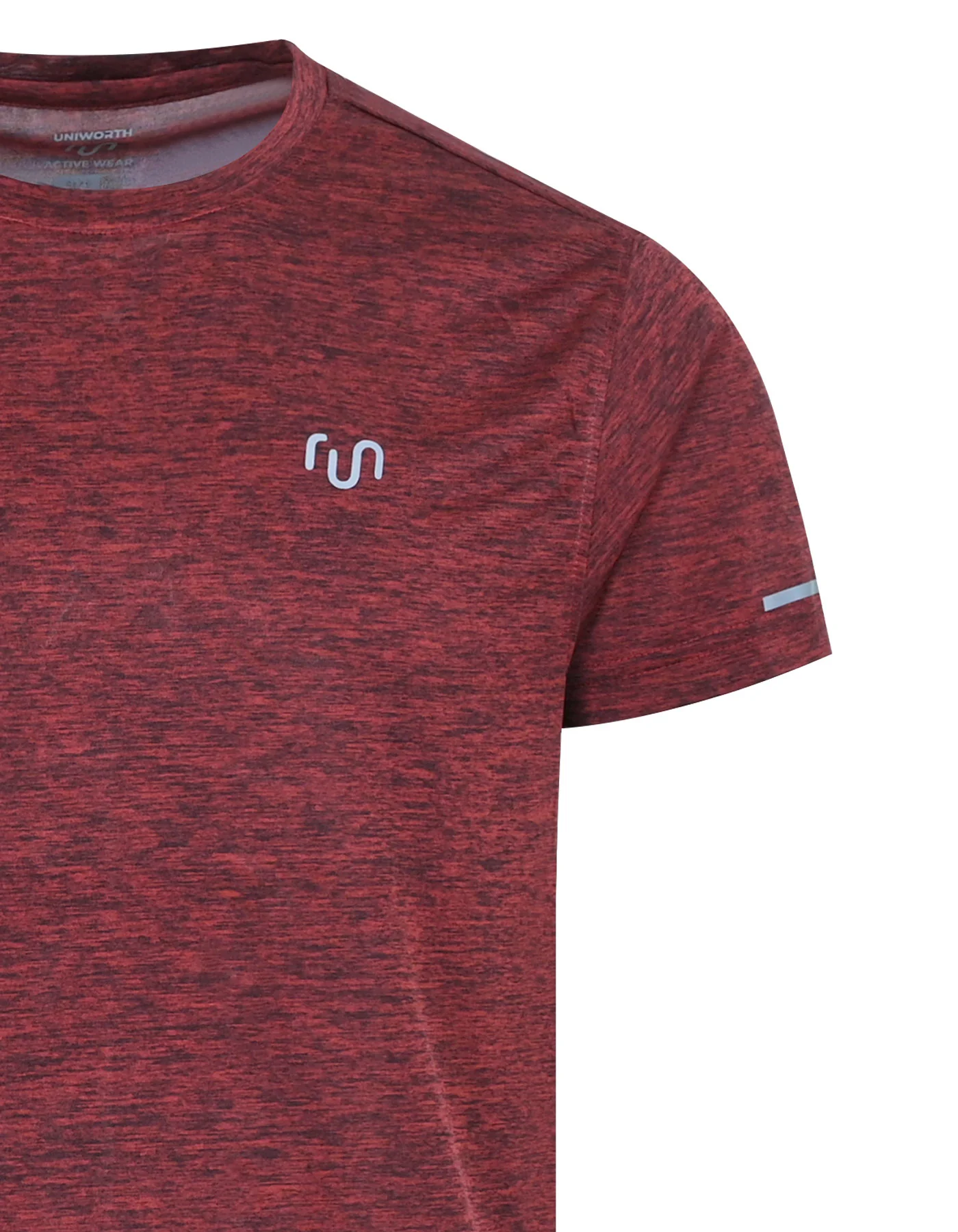 Maroon Textured Slub Gym Tee - Image 5