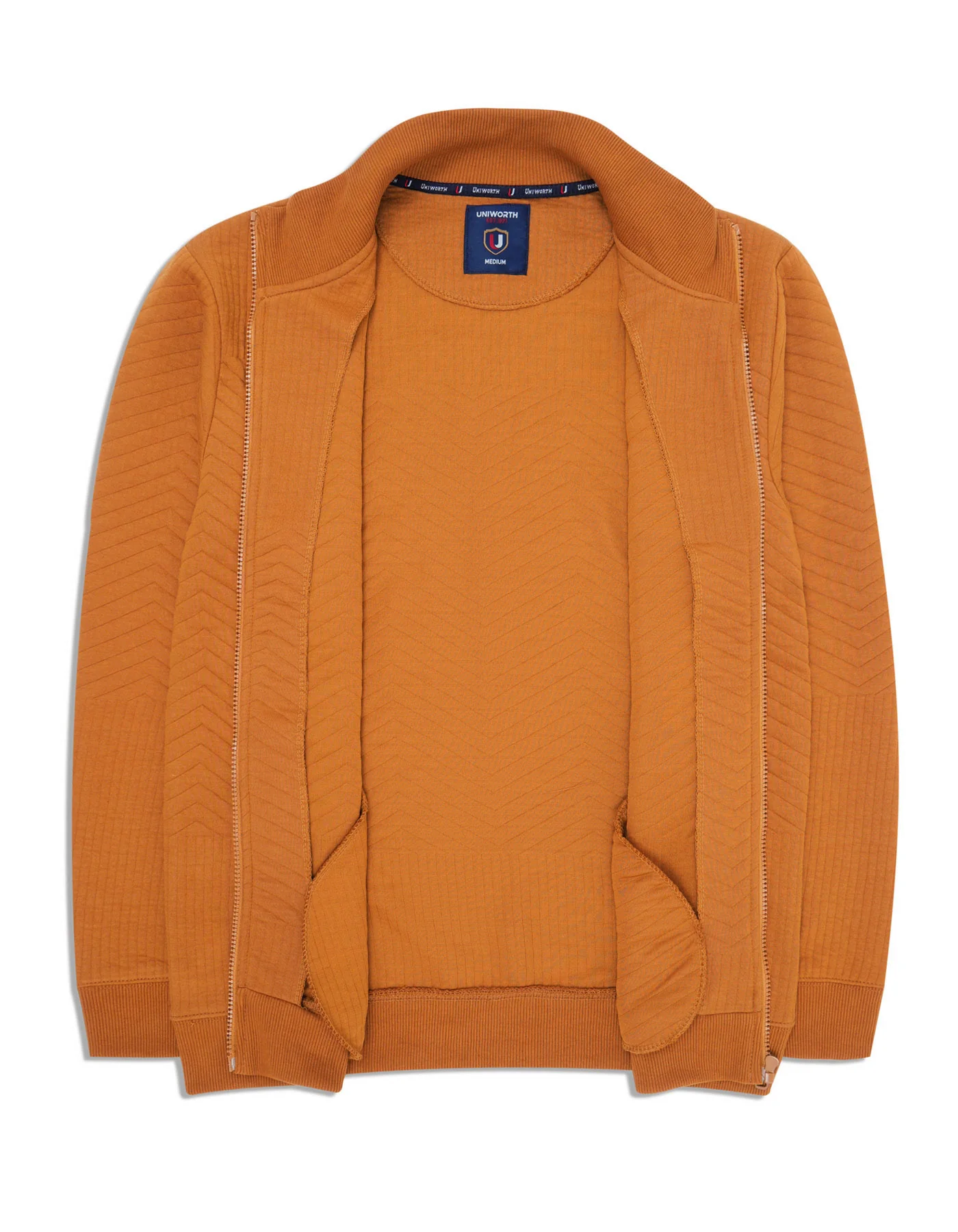 Mustard Texture Full Zipper - Image 3