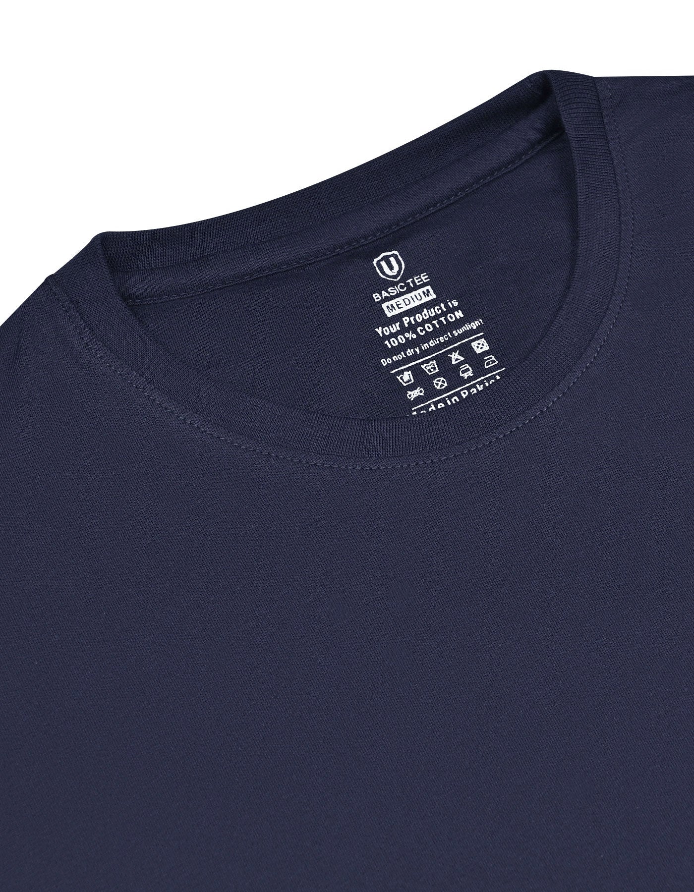 Navy Plain Basic Tee - Image 3