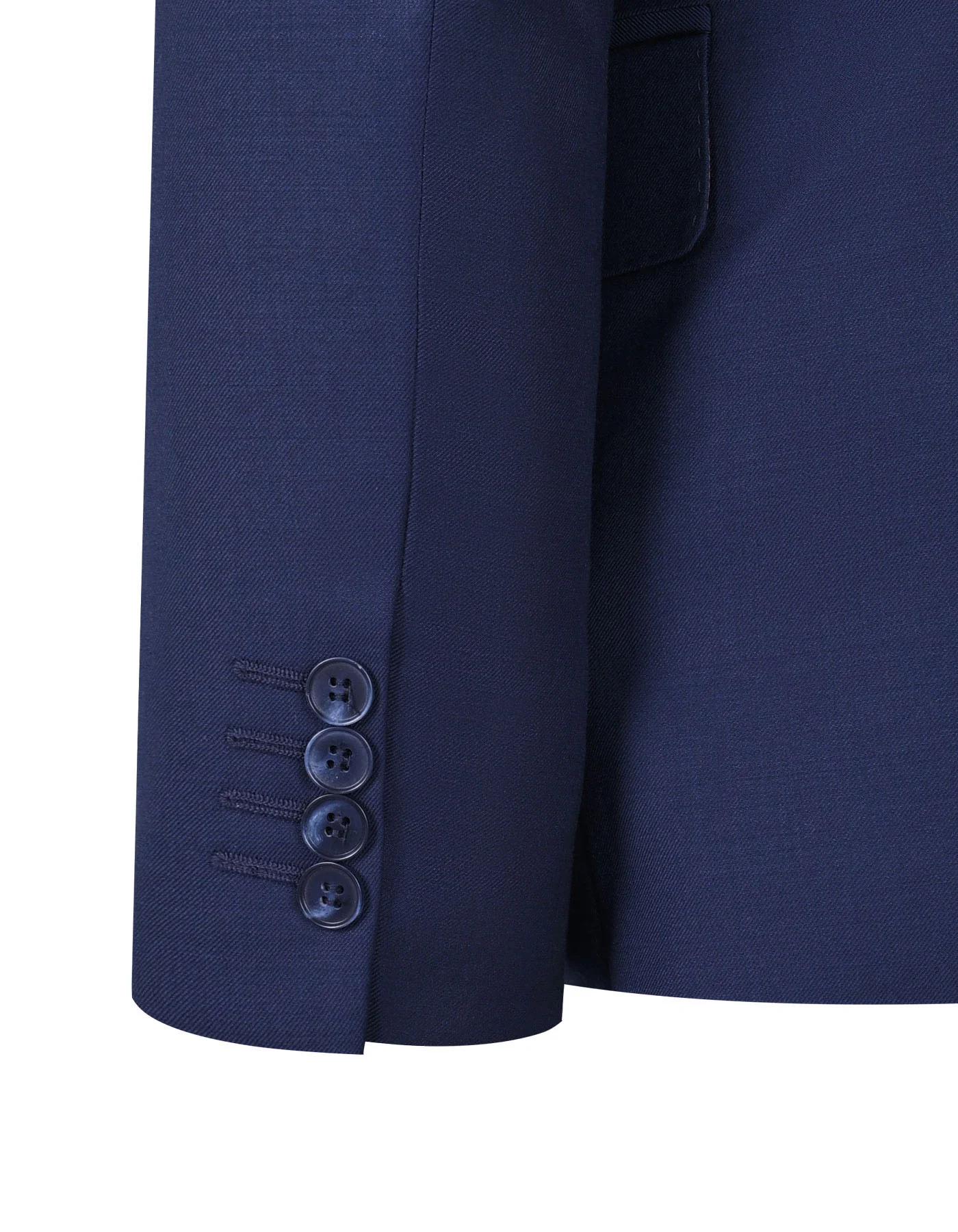 Navy Plain Classic Fit Suit - Image 3