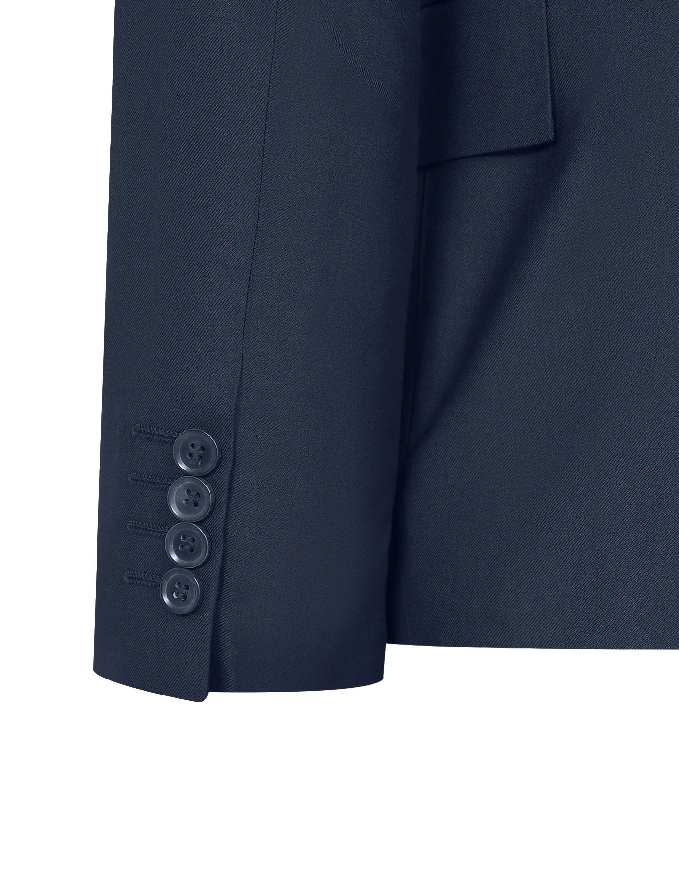 Navy Plain Classic Fit Suit - Image 3