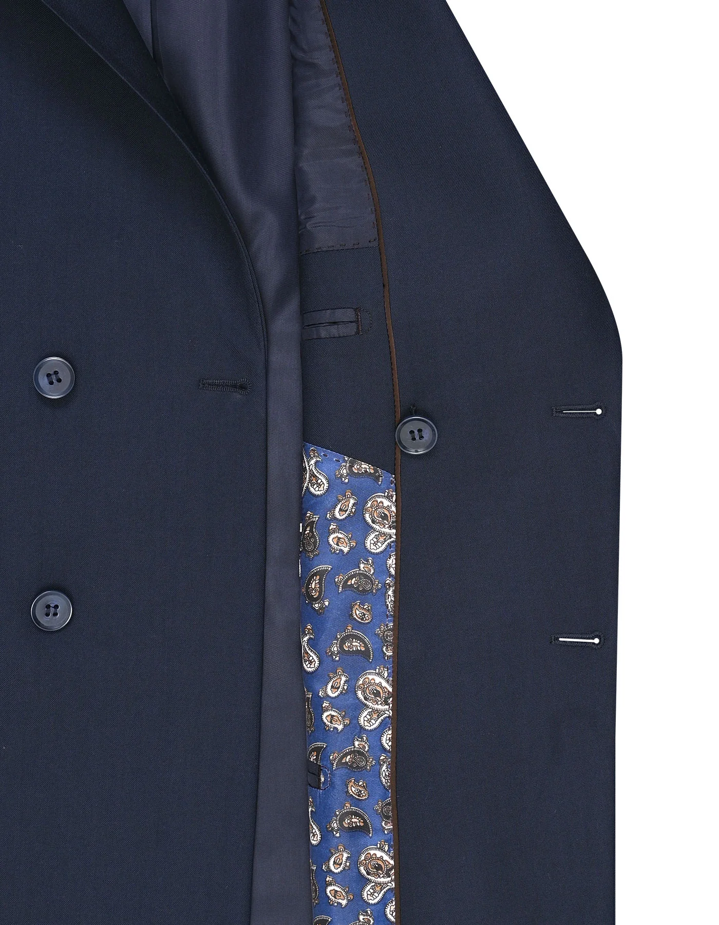 Navy Plain Classic Fit Suit - Image 4