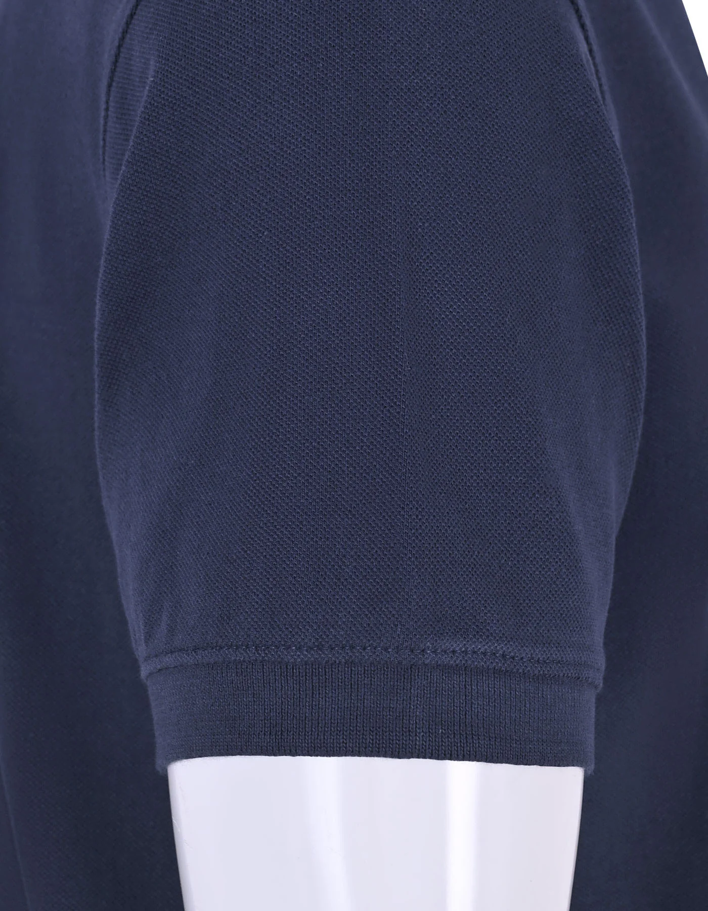 Navy Plain Pique Polo Shirt - Image 5