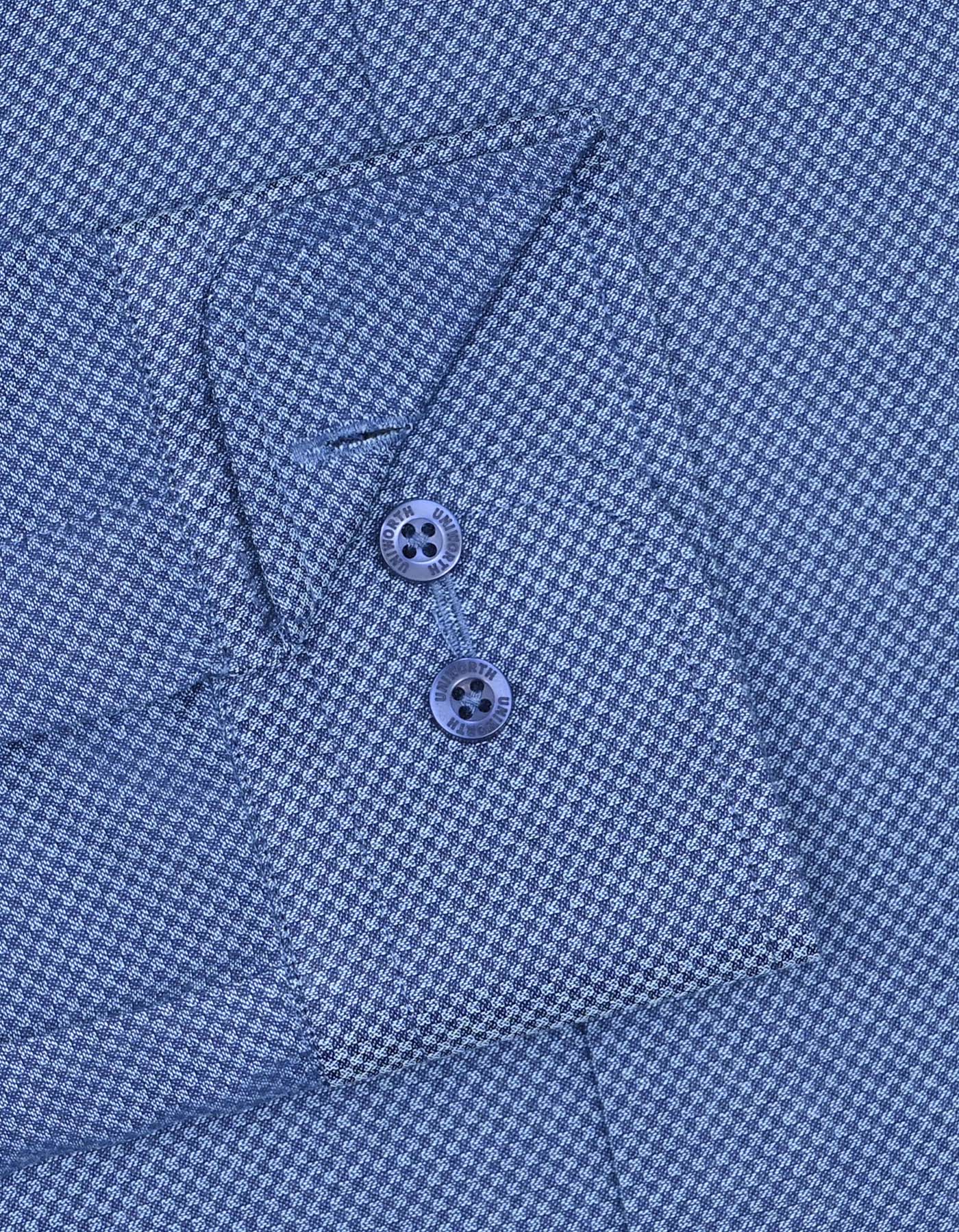 Navy Self Tailored Smart Fit Shirt - Image 3