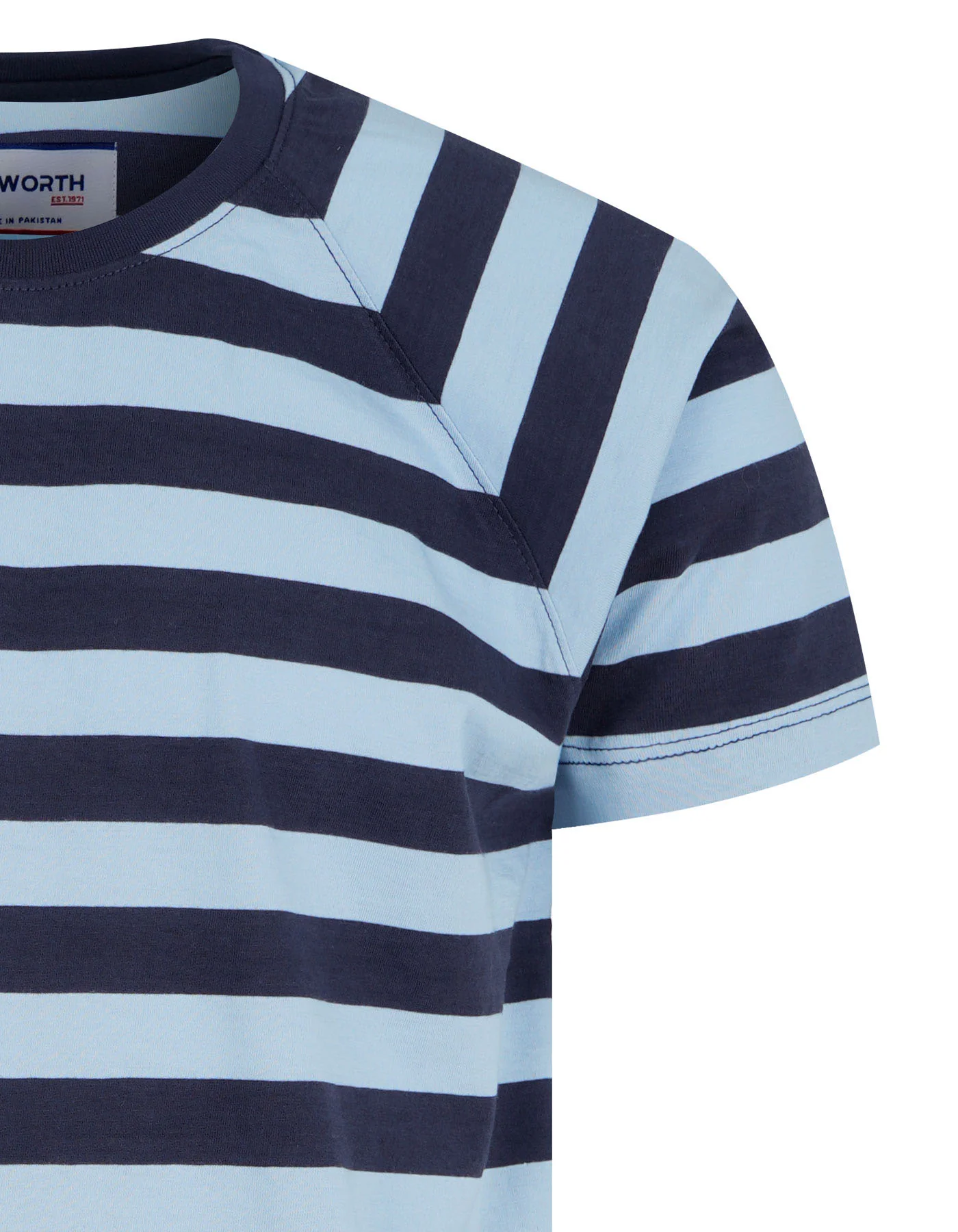 Navy Stripe Crew Neck T-Shirt - Image 6
