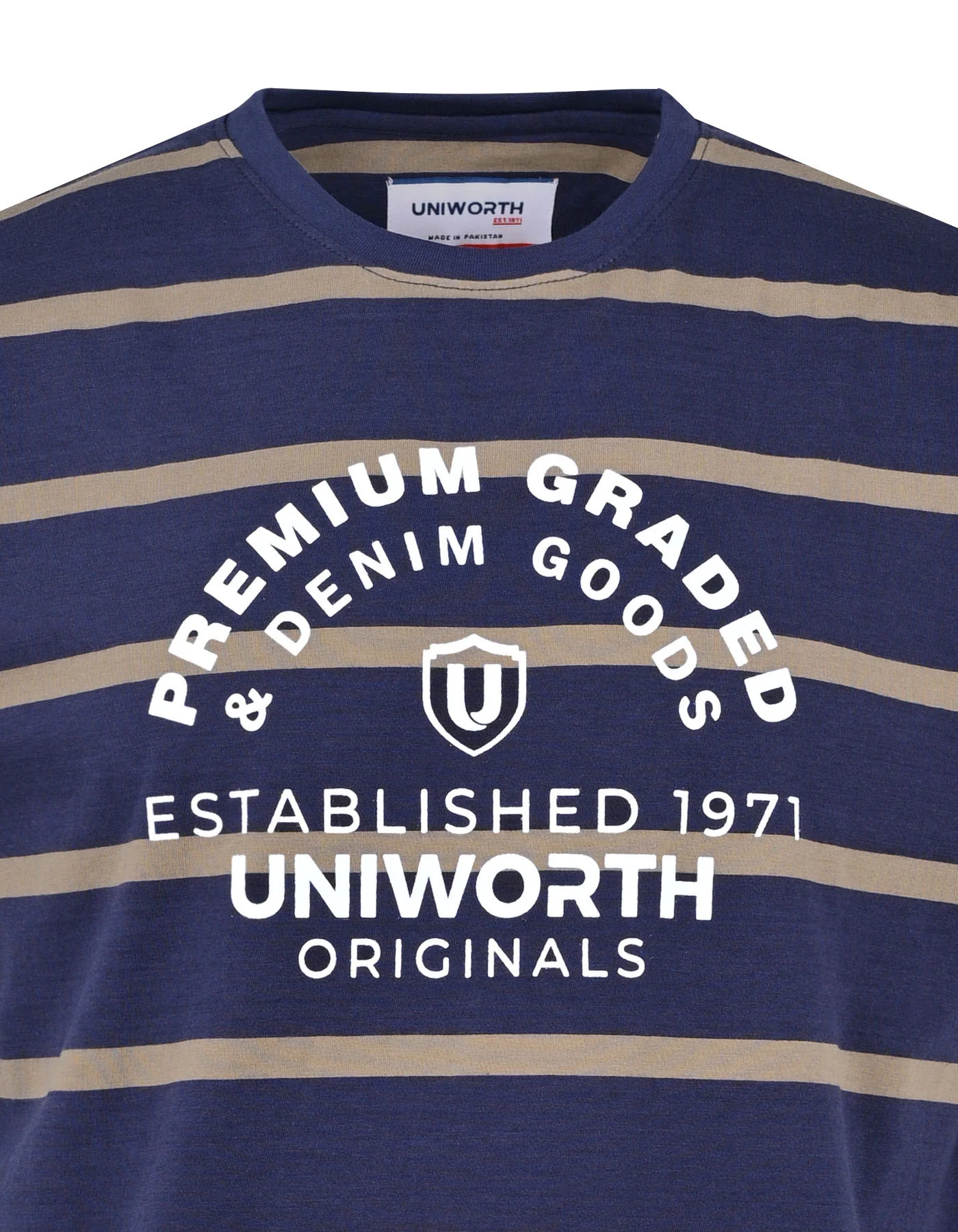 Navy Stripe Crew Neck T-Shirt - Image 6