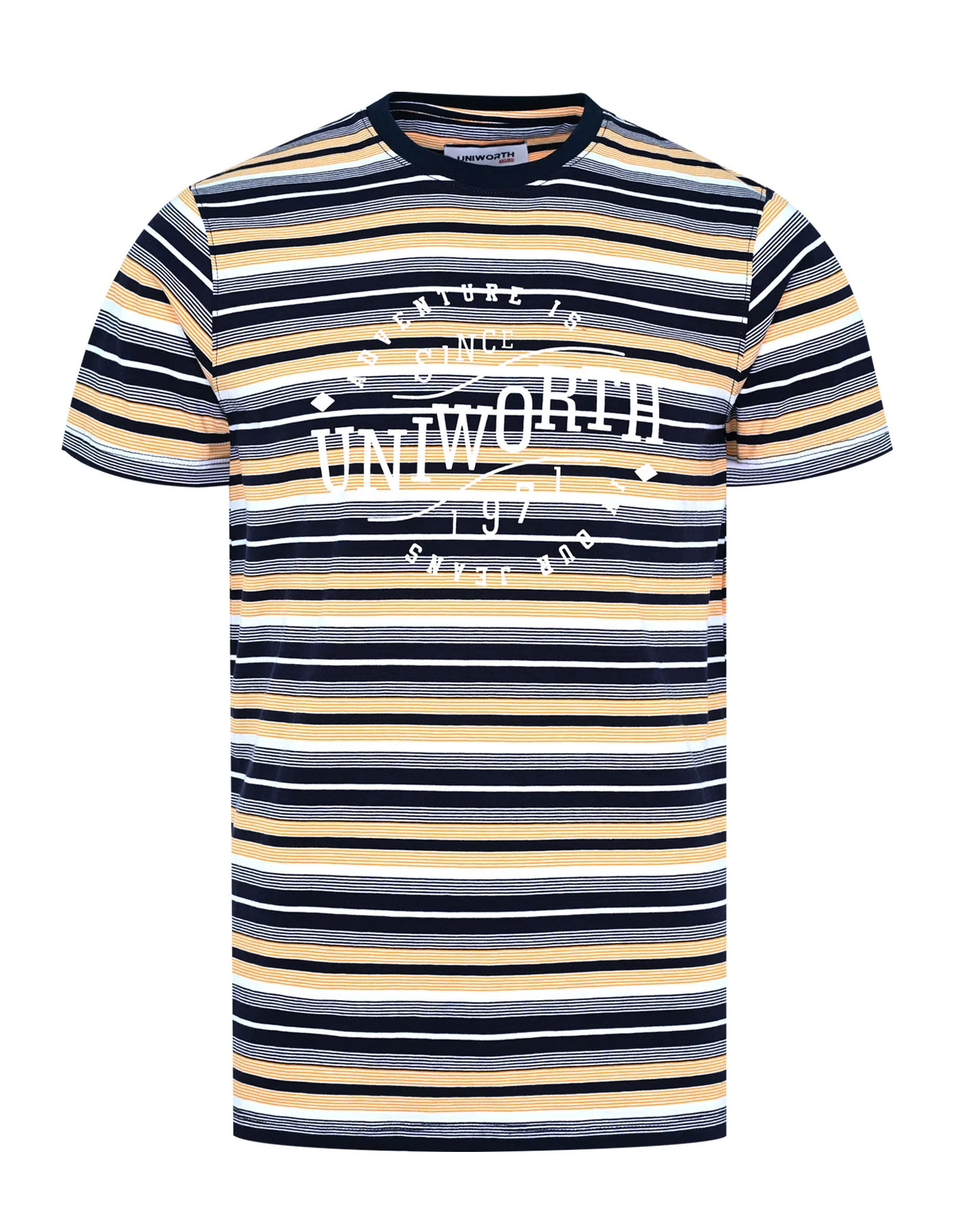 Navy Stripe Crew Neck T-Shirt - Image 5