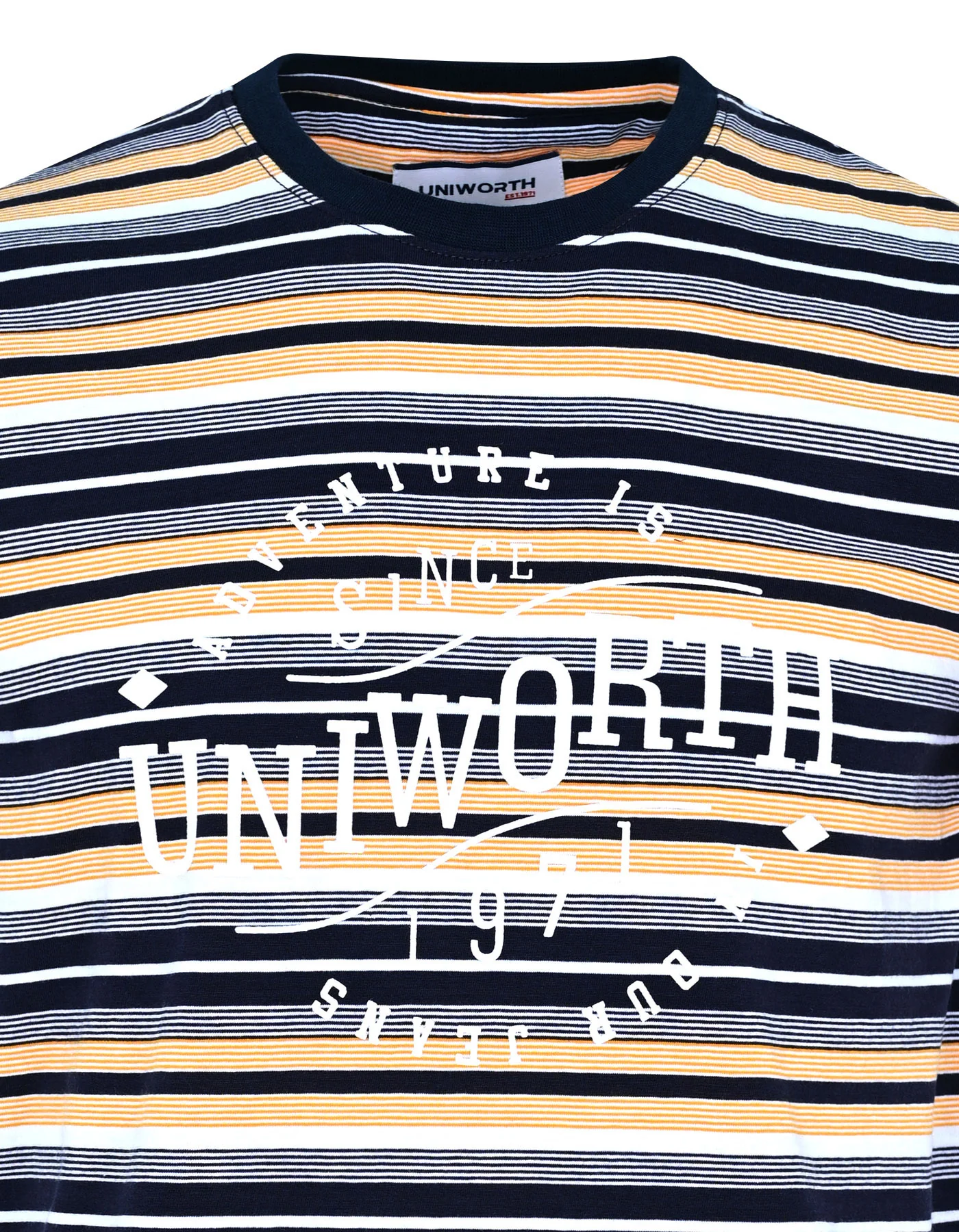 Navy Stripe Crew Neck T-Shirt - Image 6