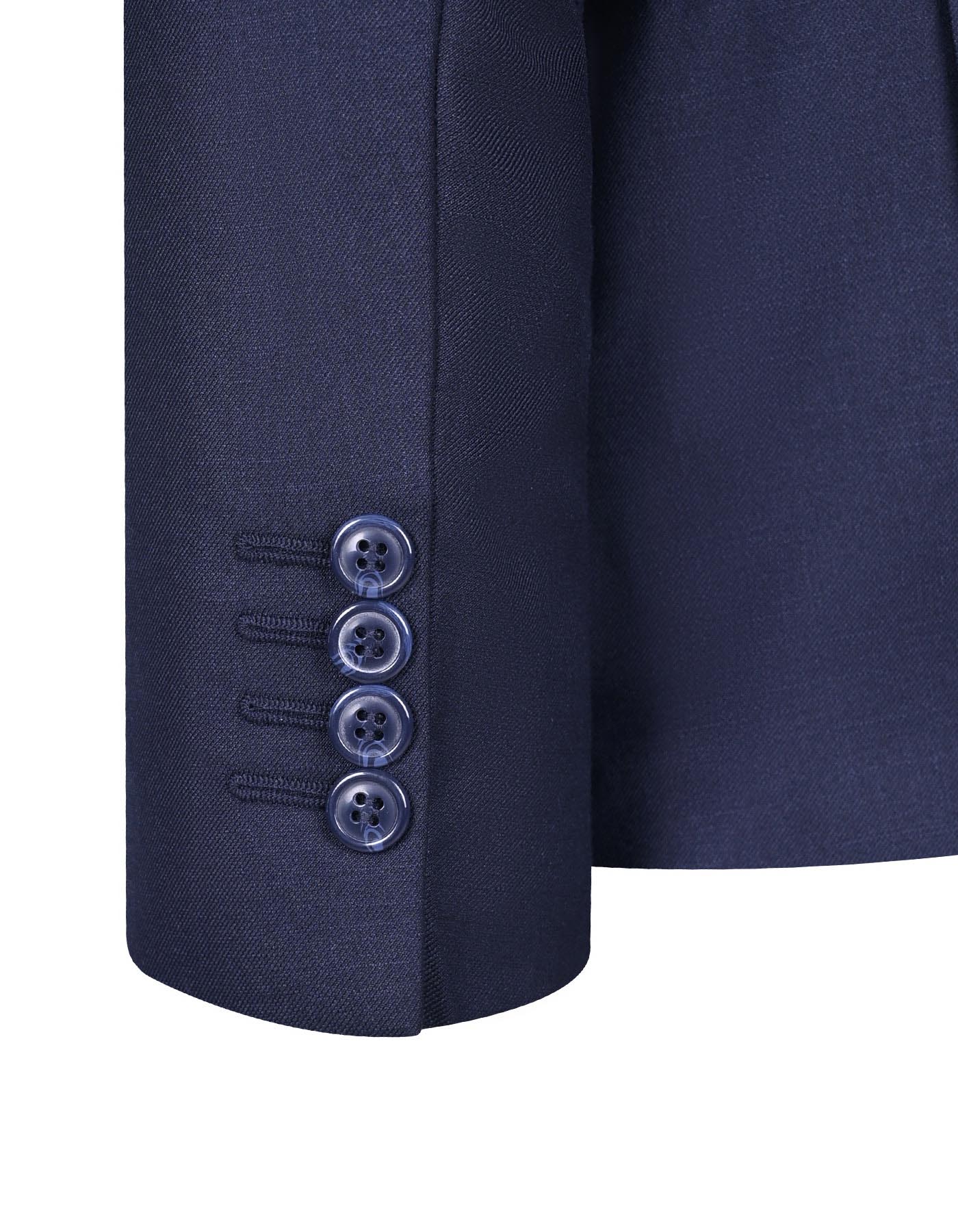Navy Texture Tailored Smart Fit Suit - Image 4