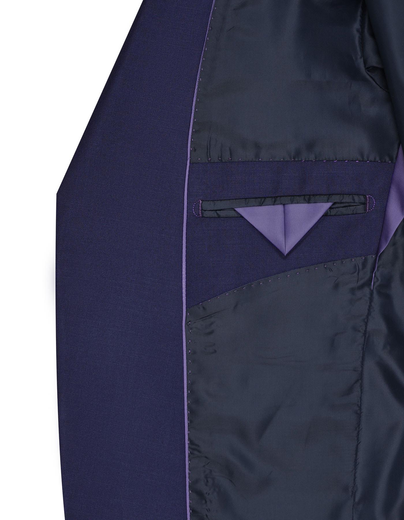 Navy Texture Tailored Smart Fit Suit - Image 6